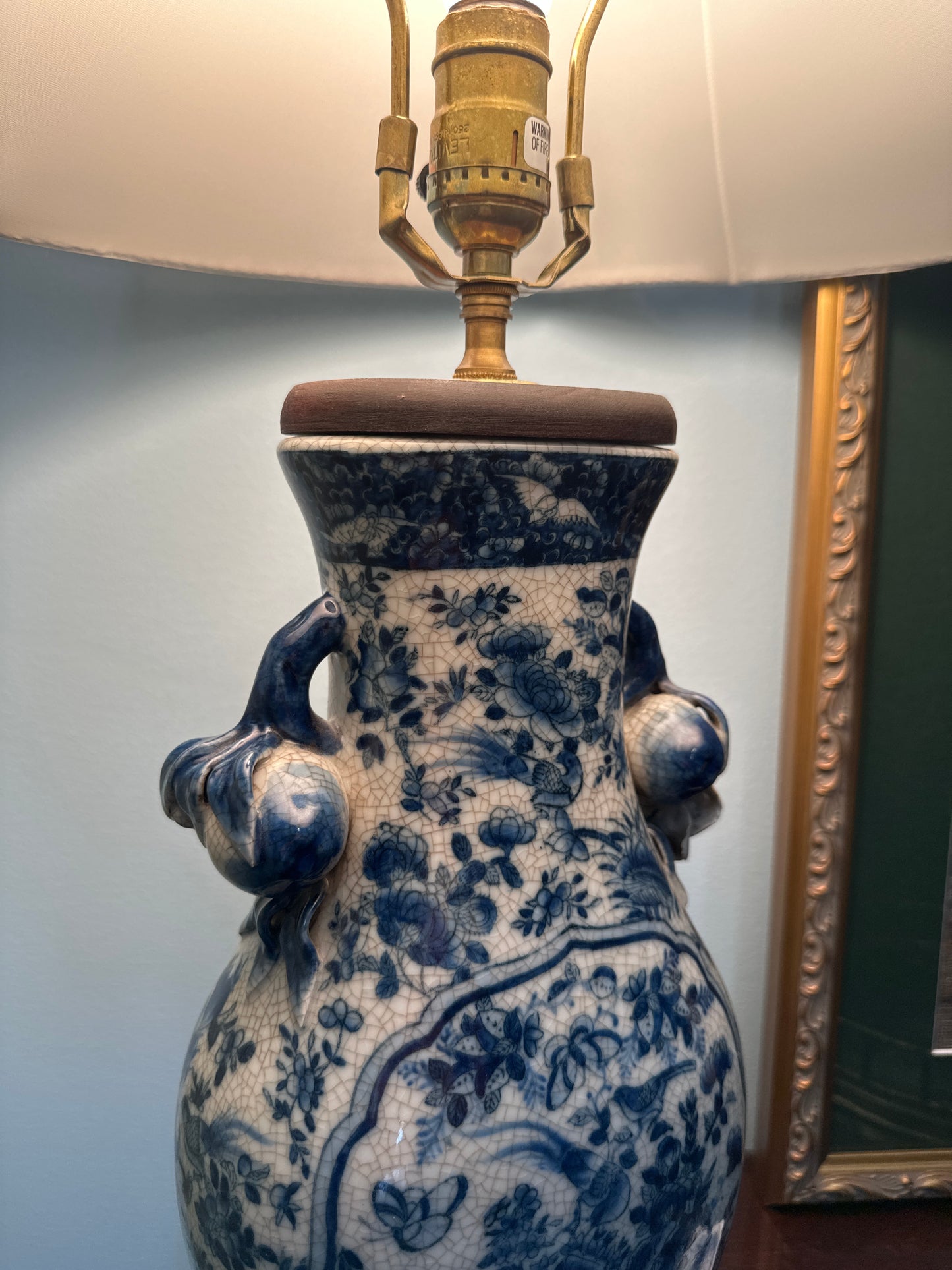 Blue & White pomegranate Lamp