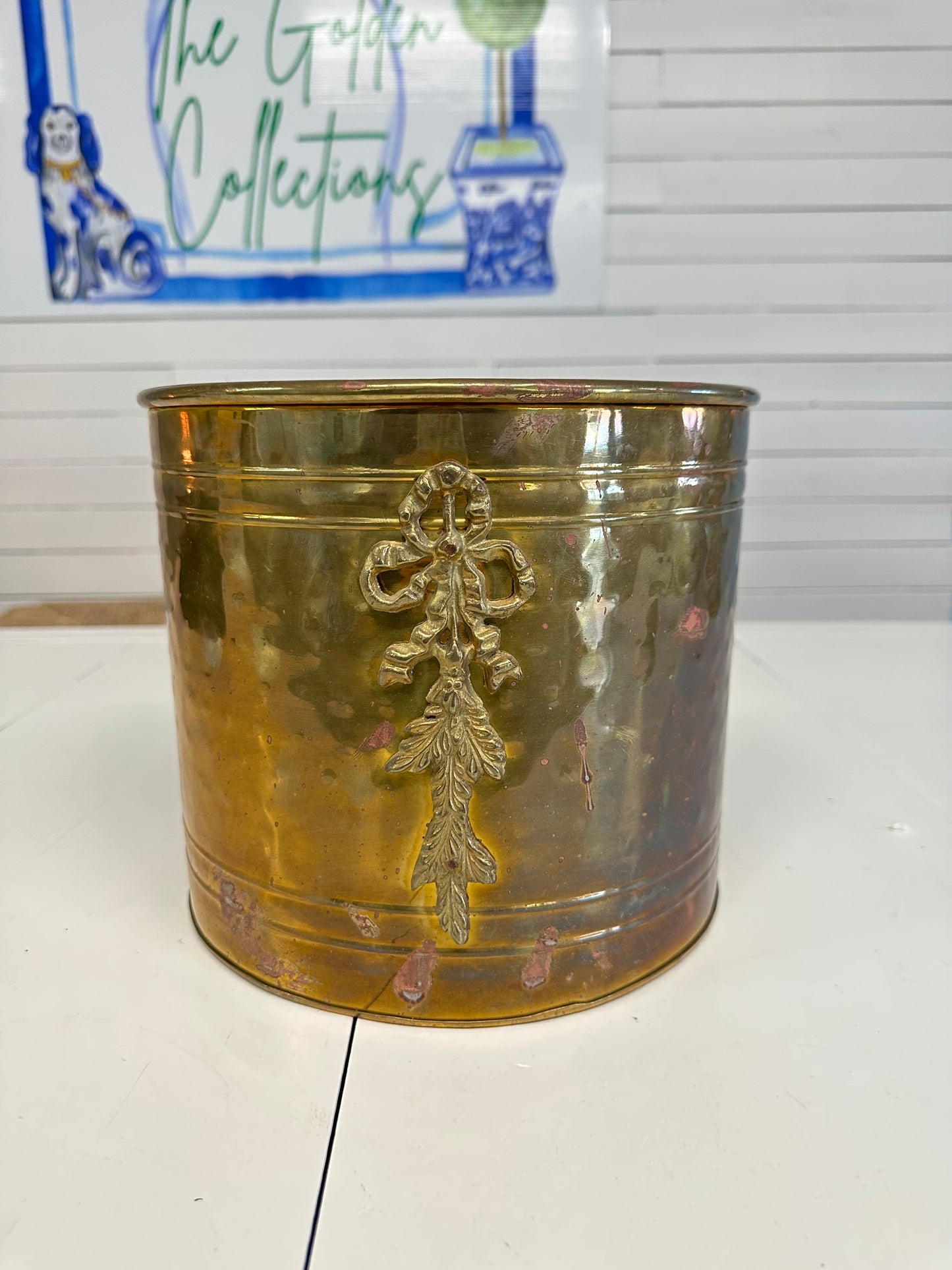 Brass Bow Planter