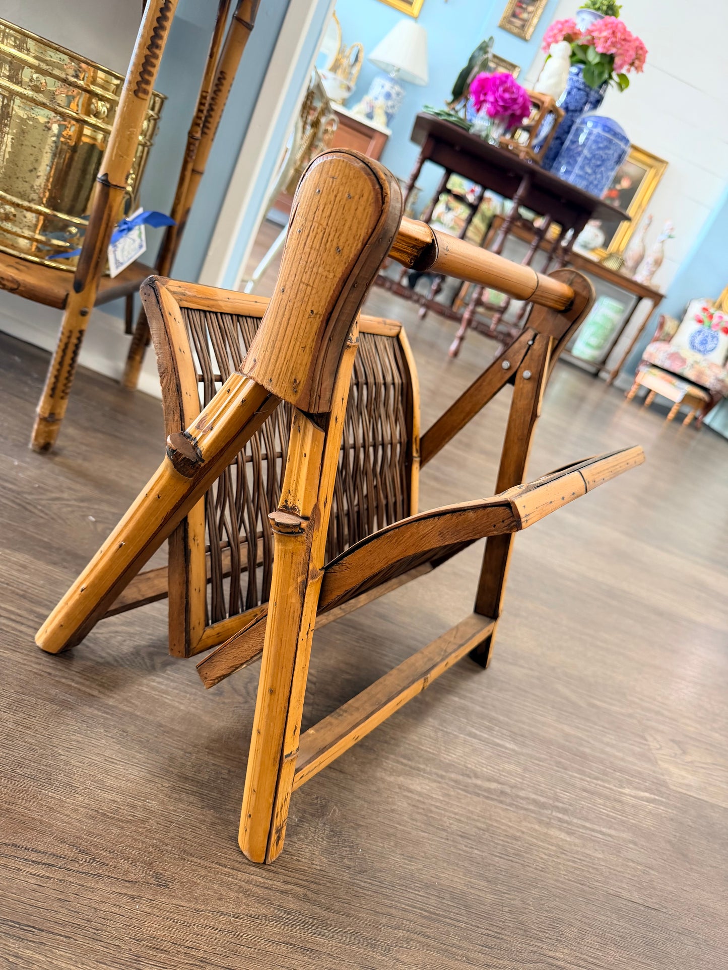 bamboo magazine rack