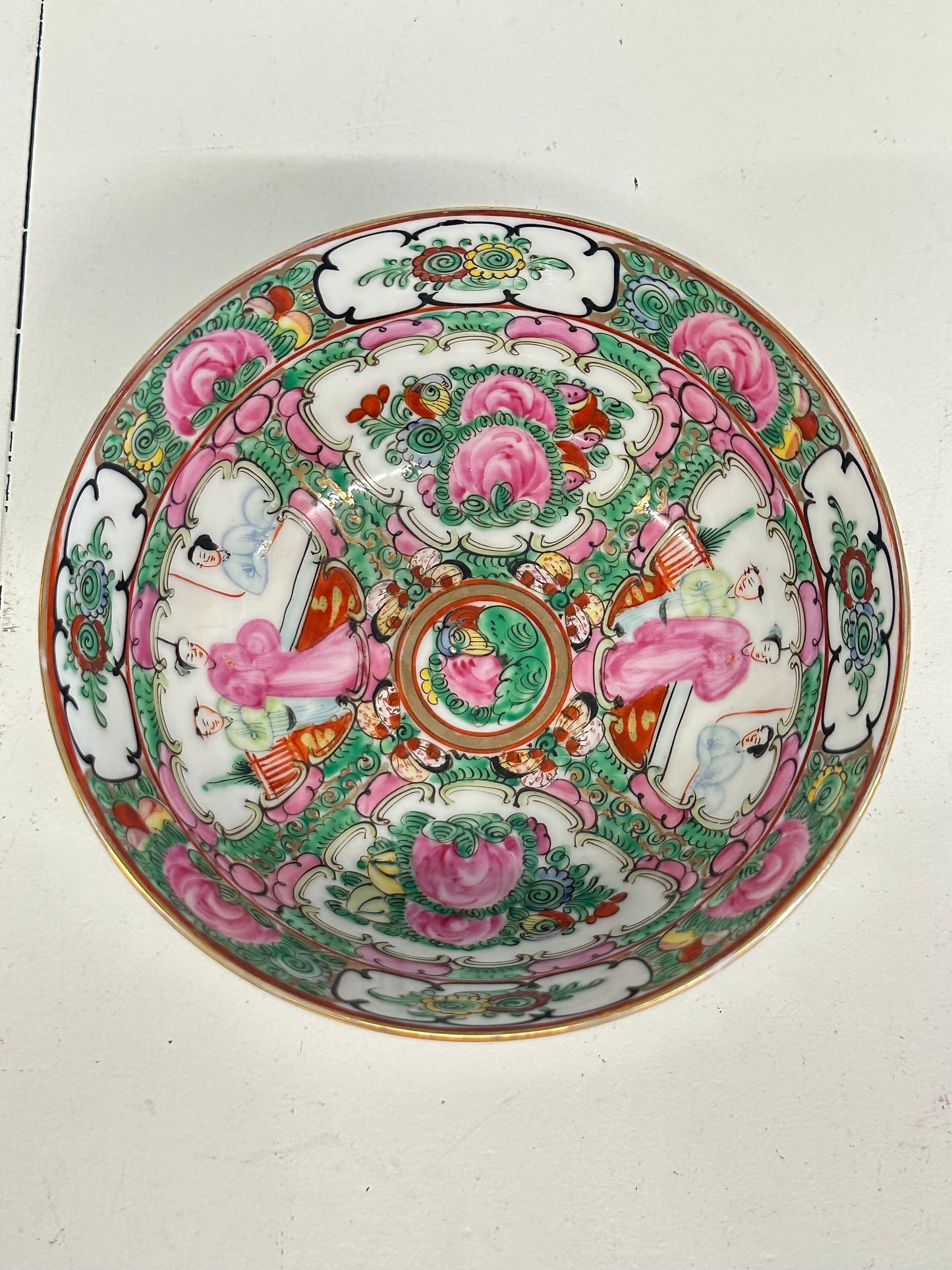 Rose medallion bowl 7”