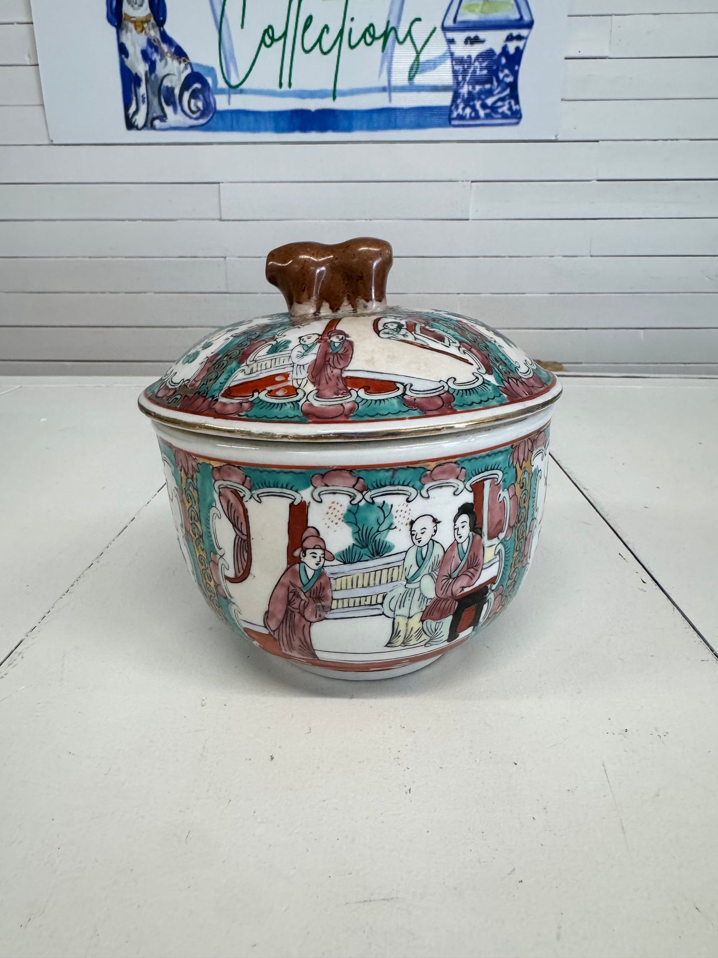 Rose Medallion Jar