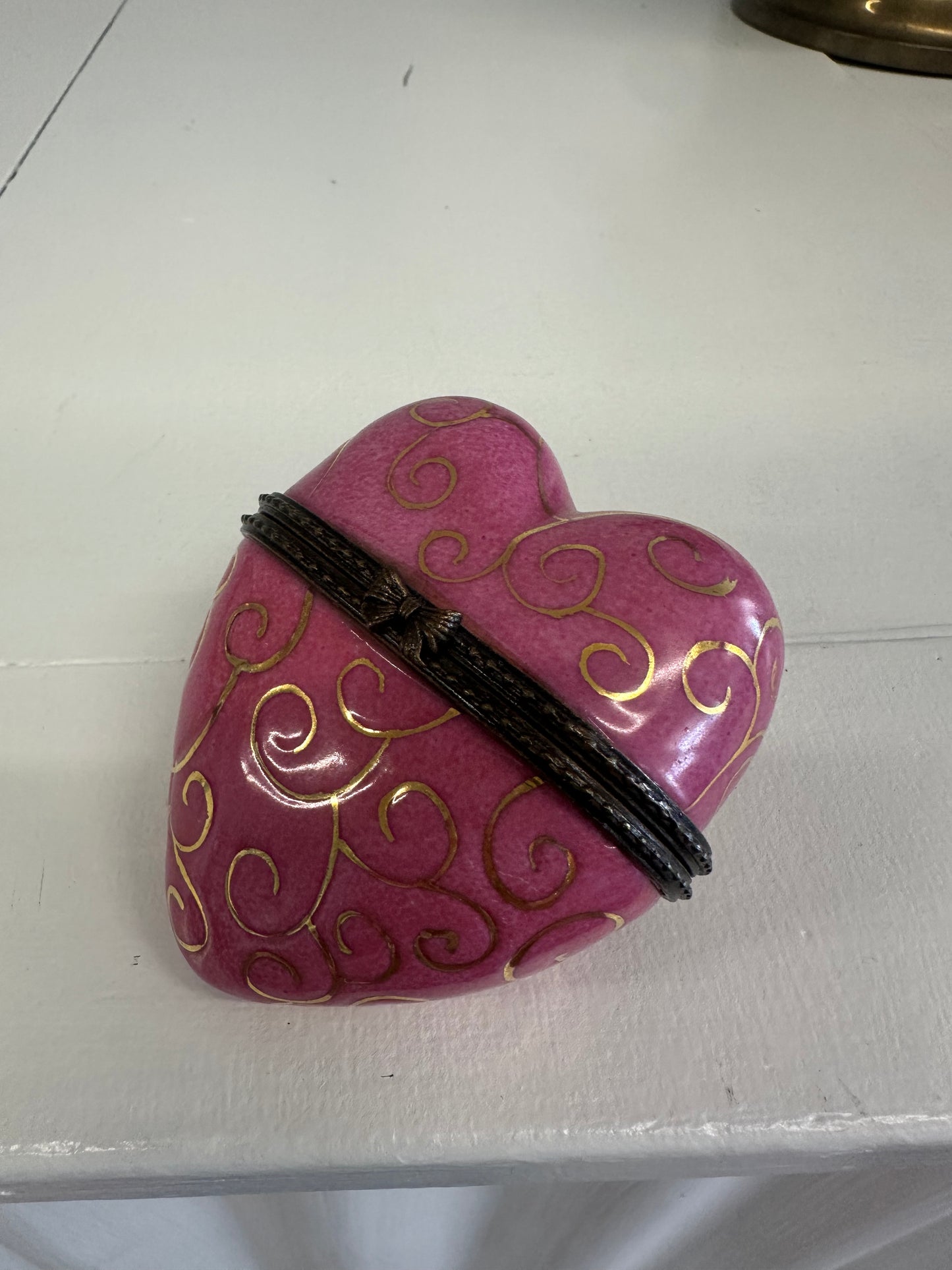 Heart Trinket Box with Bow