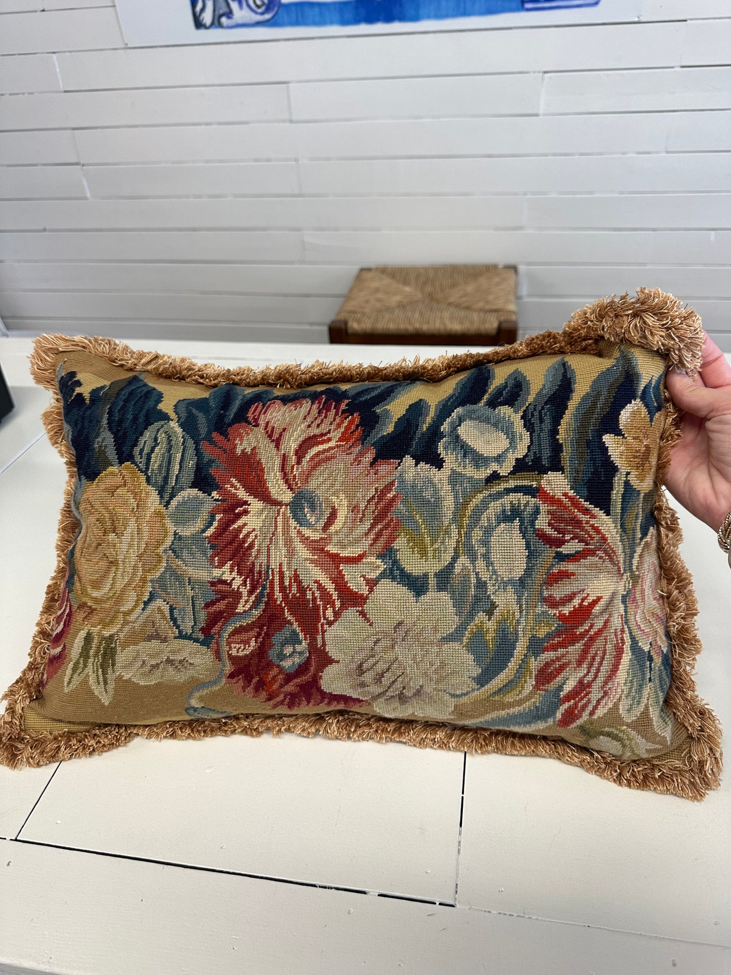 Needlepoint Pillow (dark)