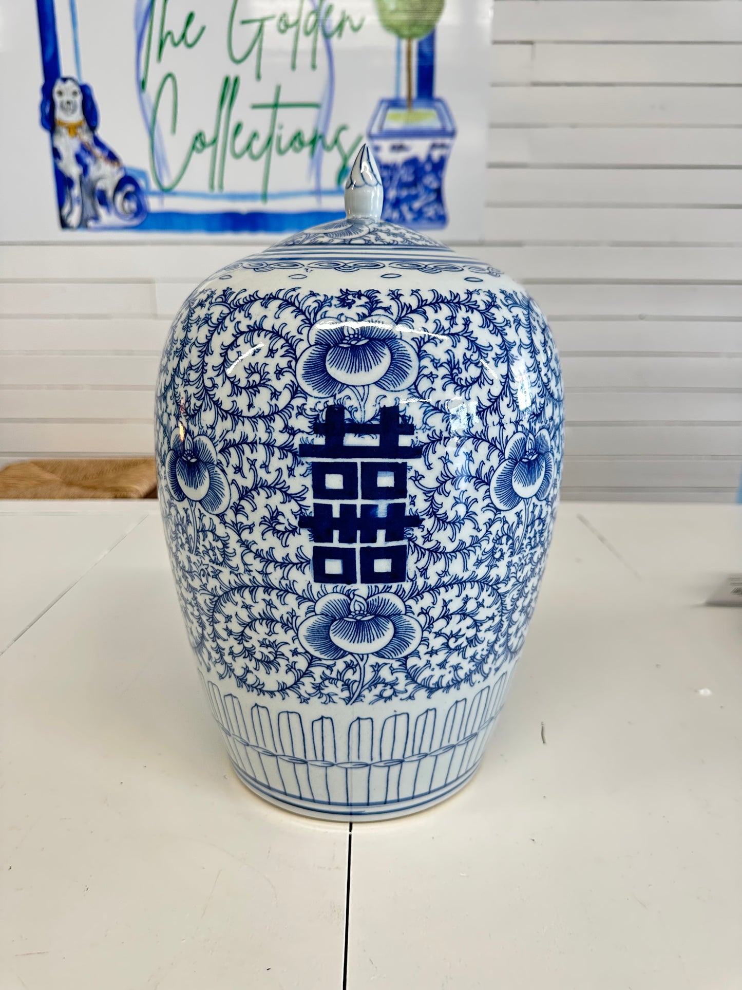 Double Happiness Temple Jar