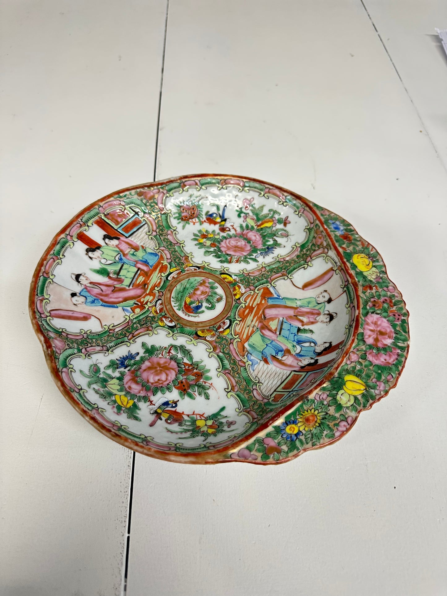 Rose Medallion Shrimp Plate