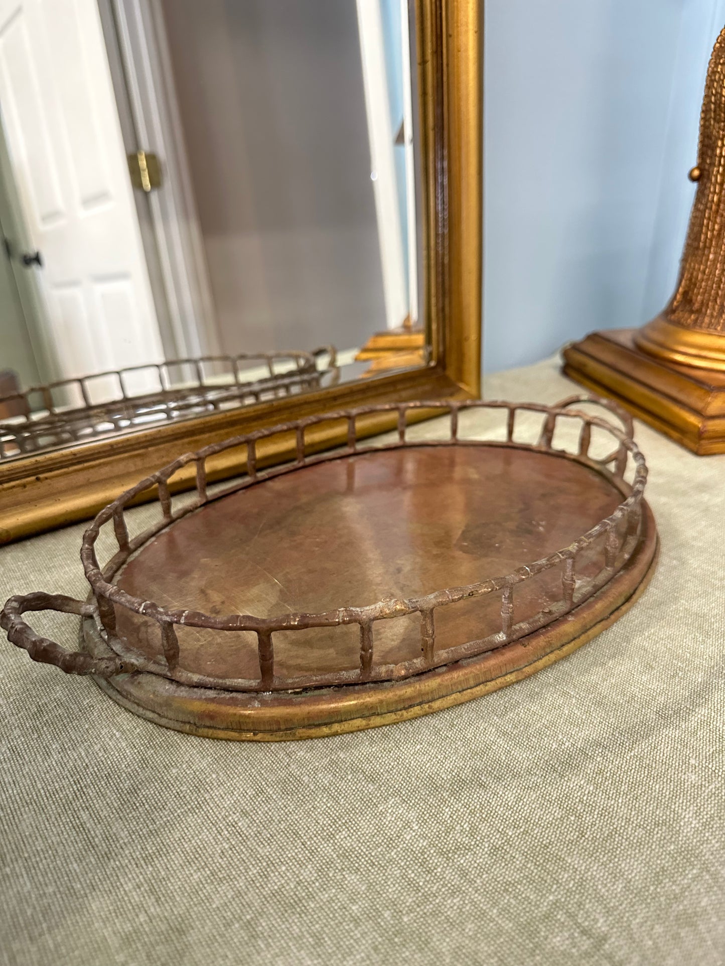 Brass Bamboo Tray