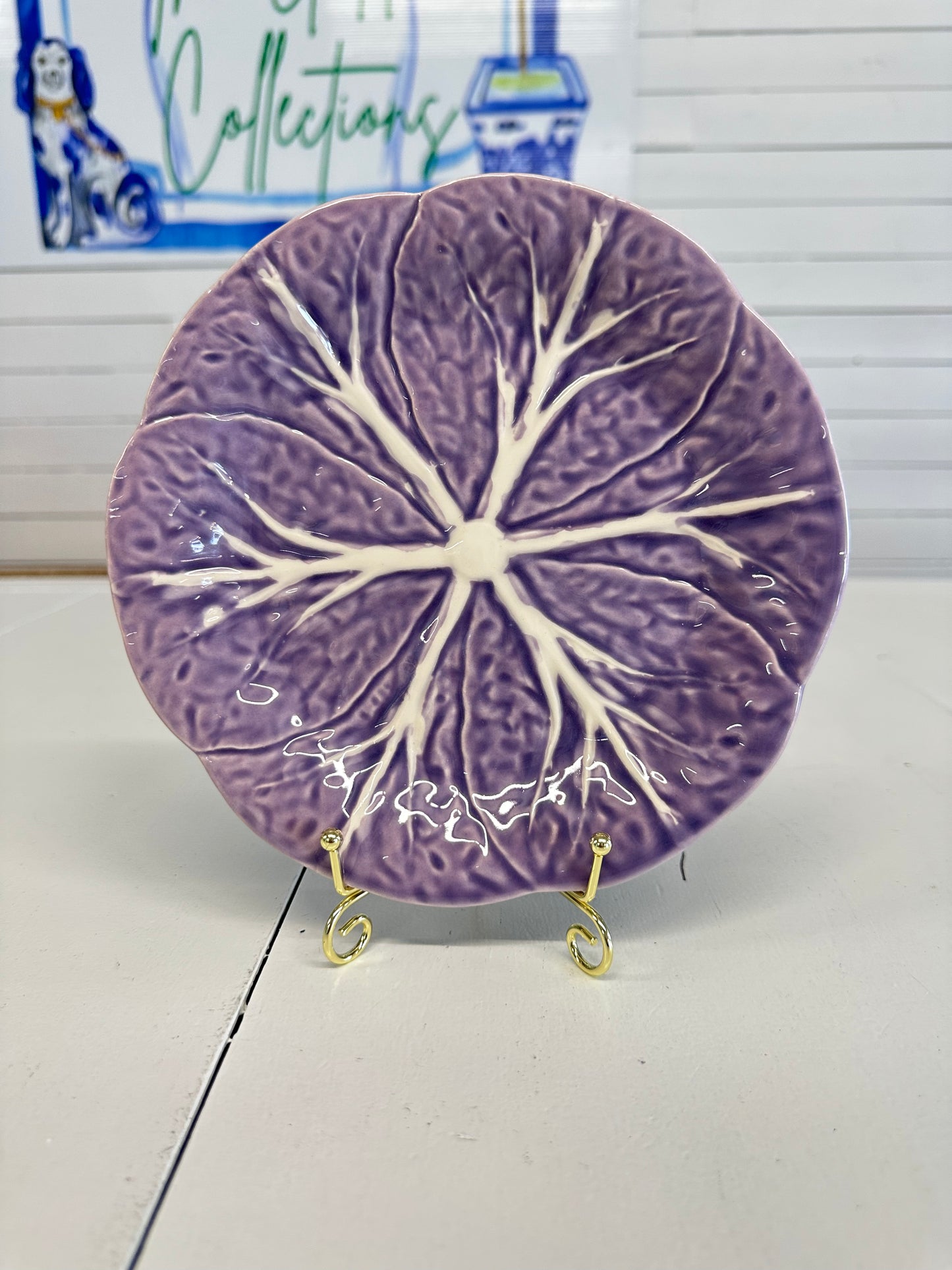 Bordallo 7 1/2in Lavender Cabbage Plates