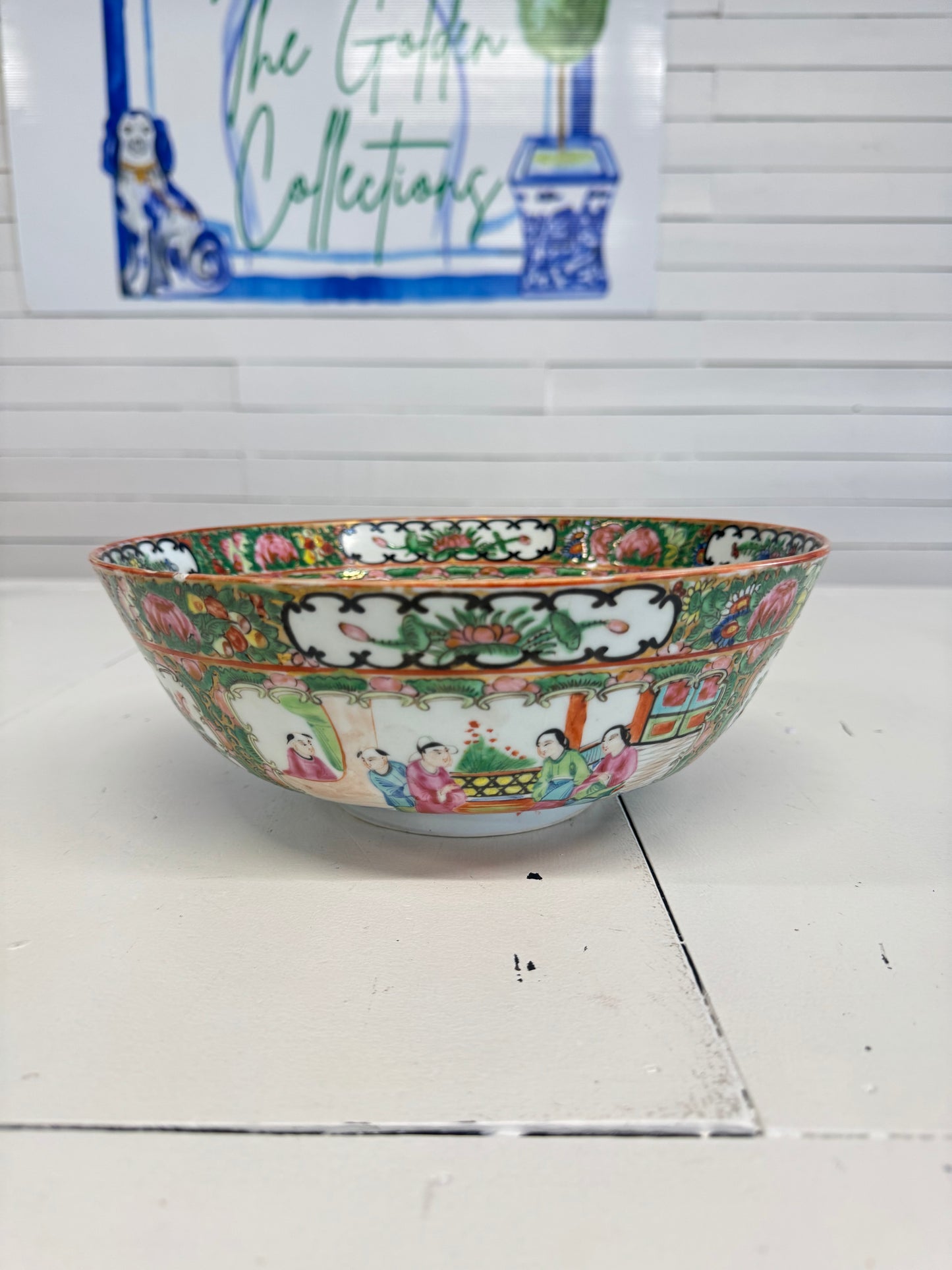 Antique Rose Medallion 10” Bowl