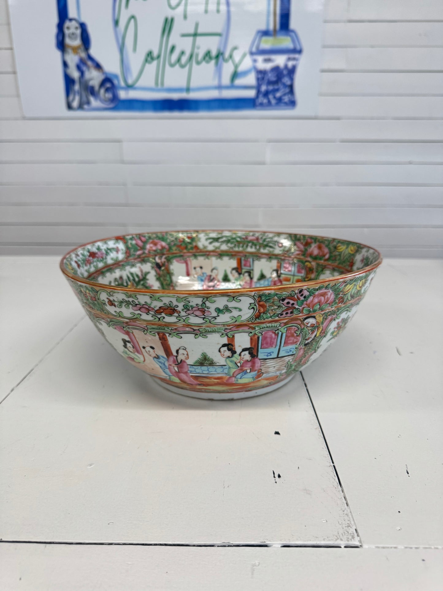 Antique Rose Medallion 12” Bowl