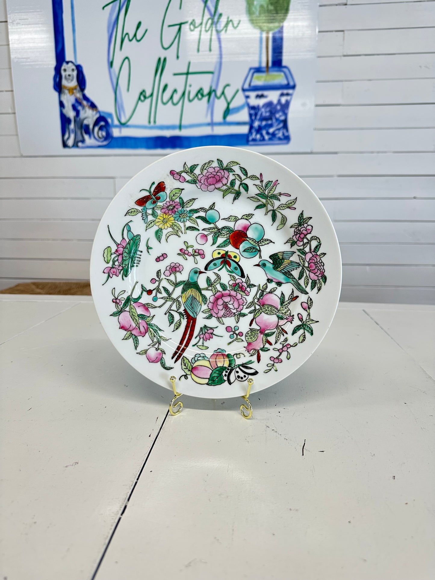 Famille Rose Butterfly Plate
