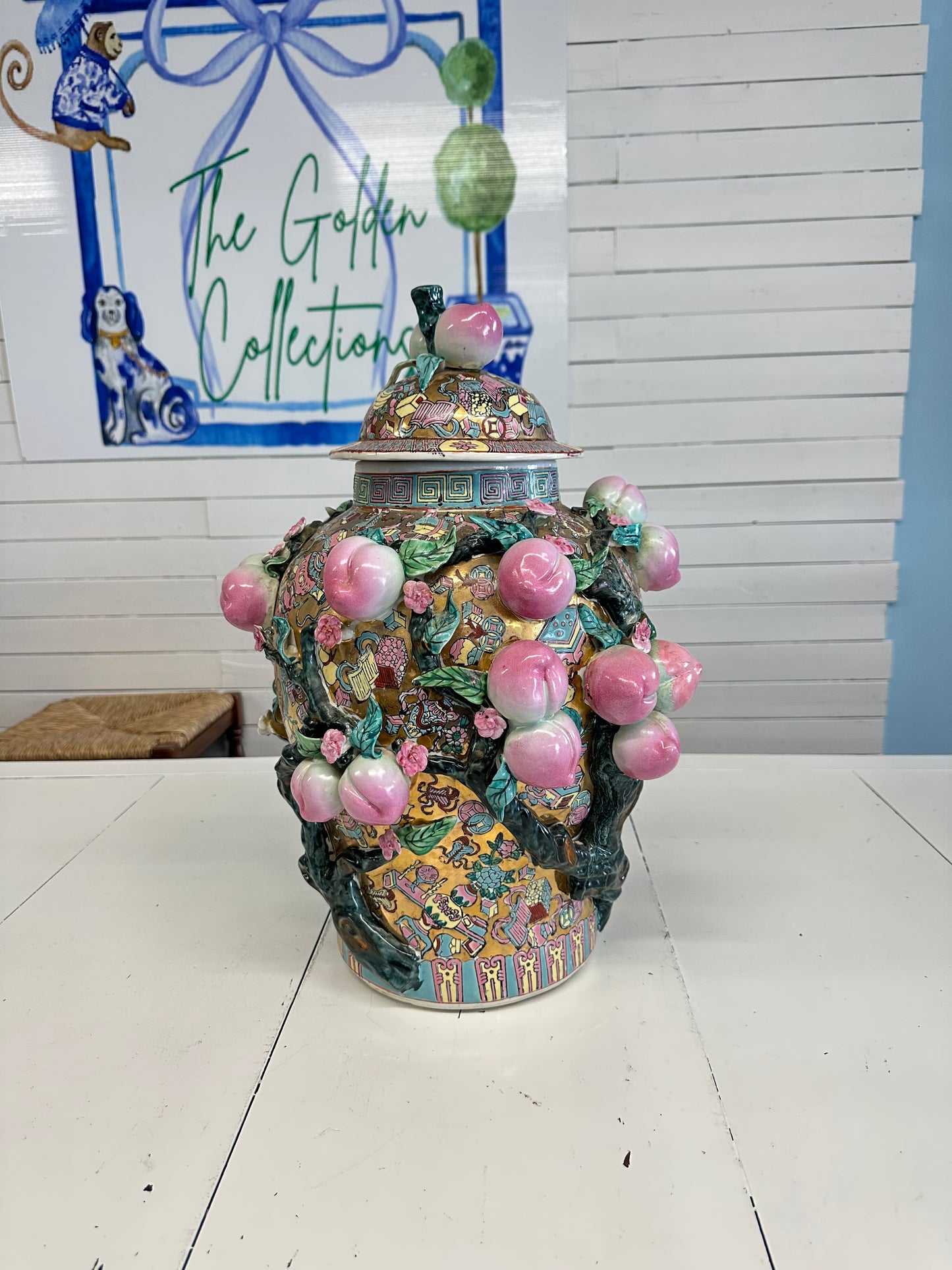 Famille Rose Pomegranate Jar