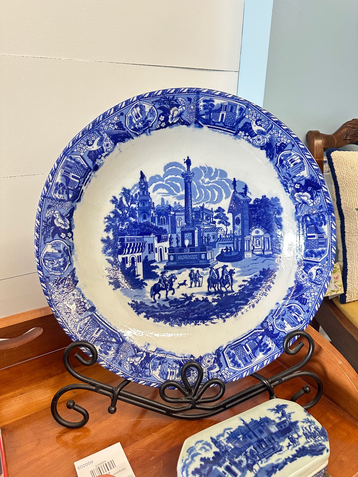 Blue and White Ironstone Platter