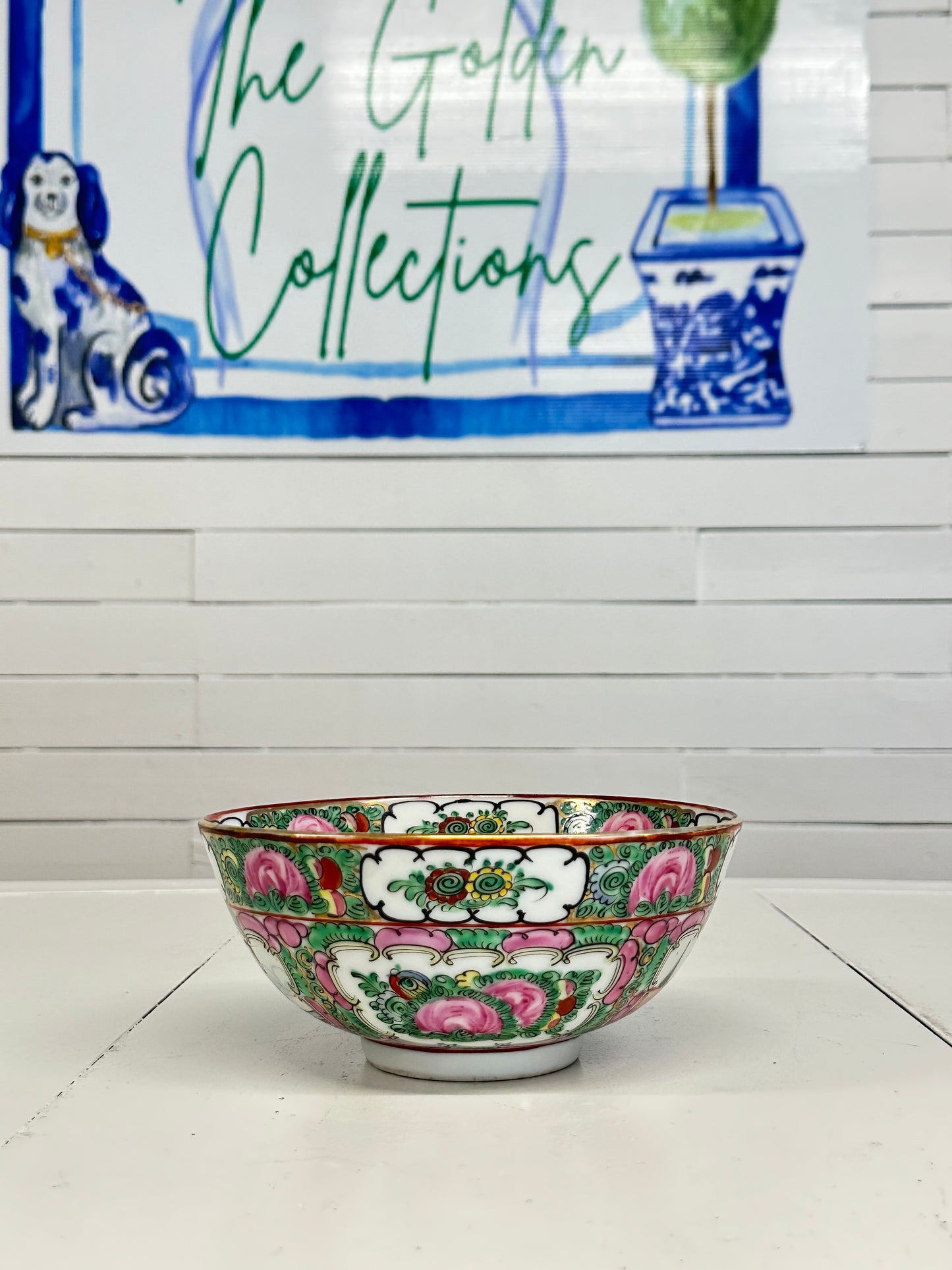 Rose medallion bowl 7”