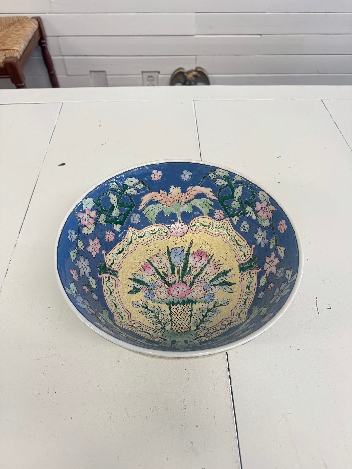Floral Chinoiserie Bowl 10”