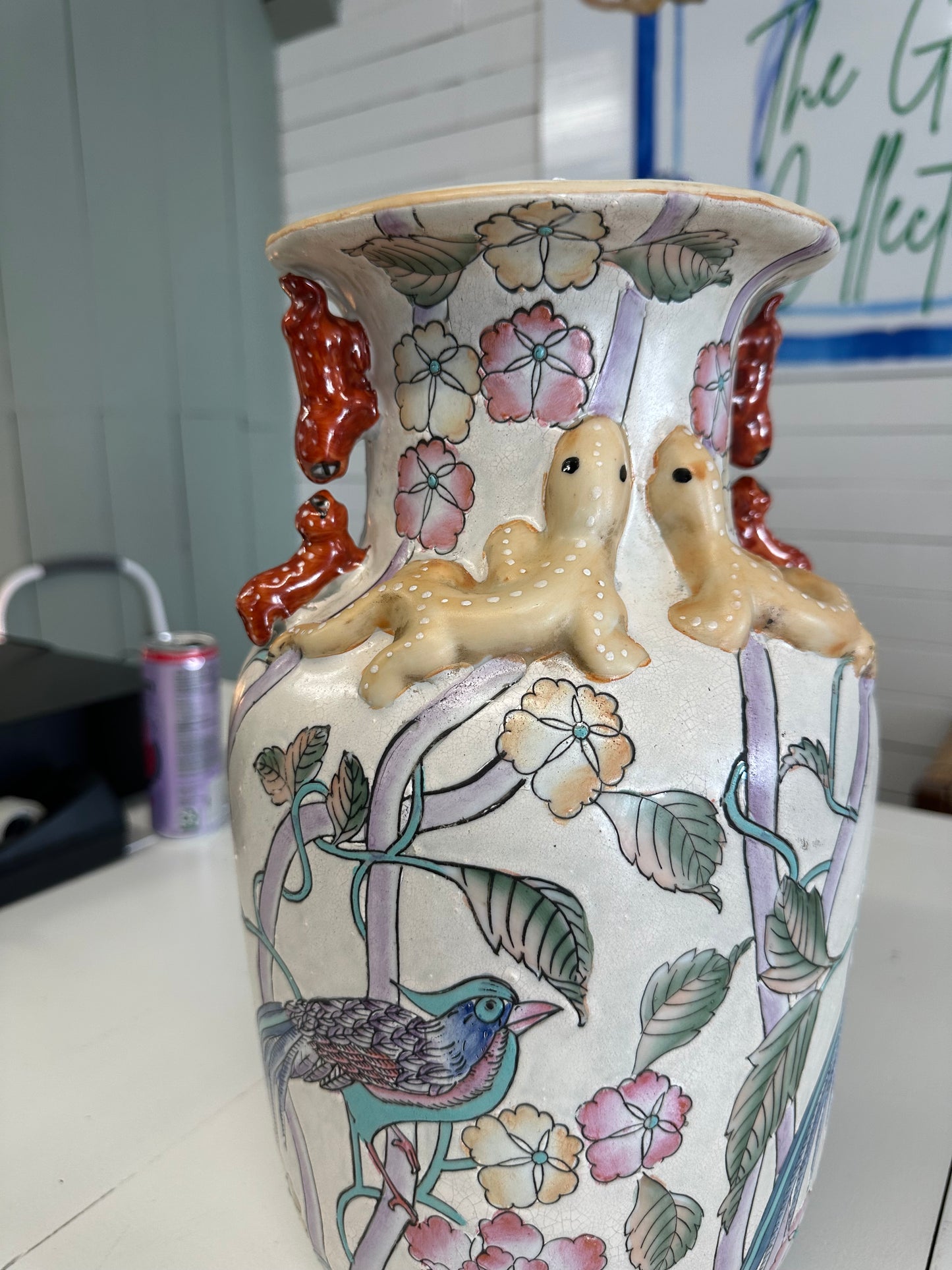 Macau Hand Painted Famille Vase