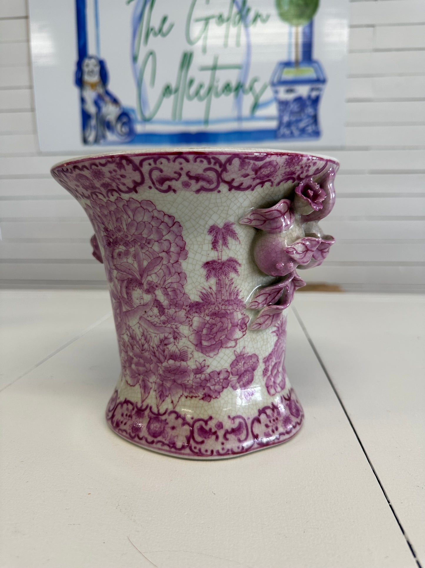 Antique Yong Shen Pomegranate Vase (has disclaimer)