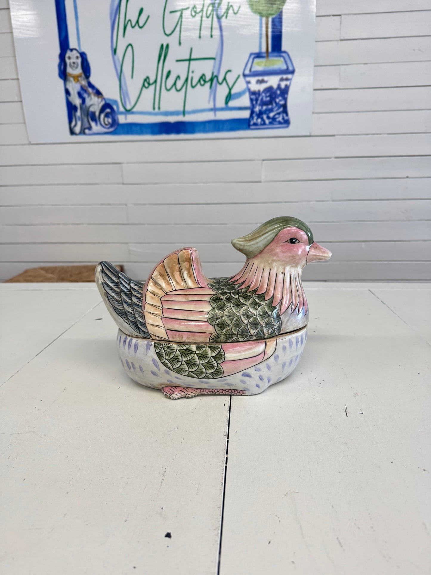 Famille Rose Duck Tureen