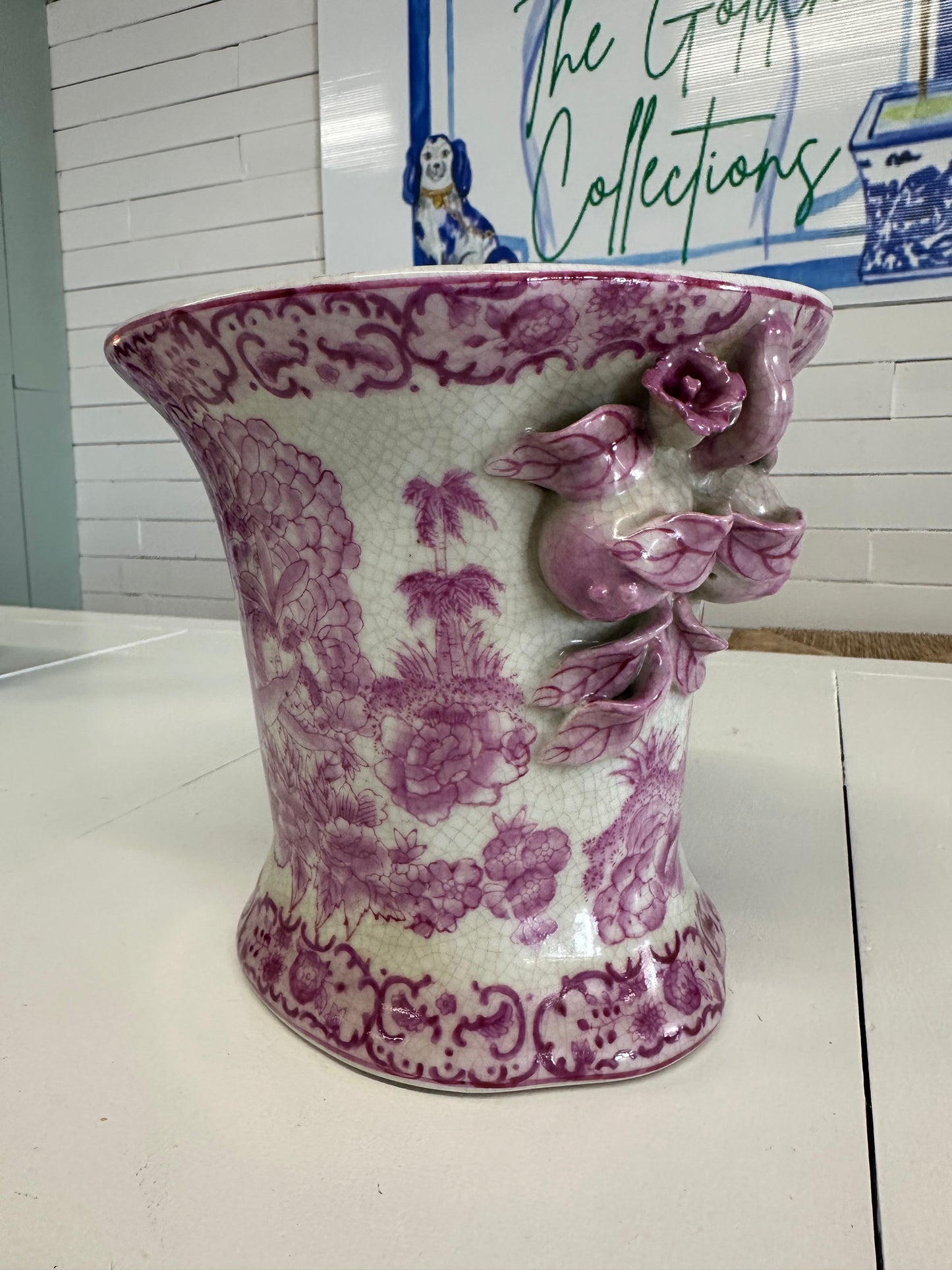 Antique Yong Shen Pomegranate Vase (has disclaimer)
