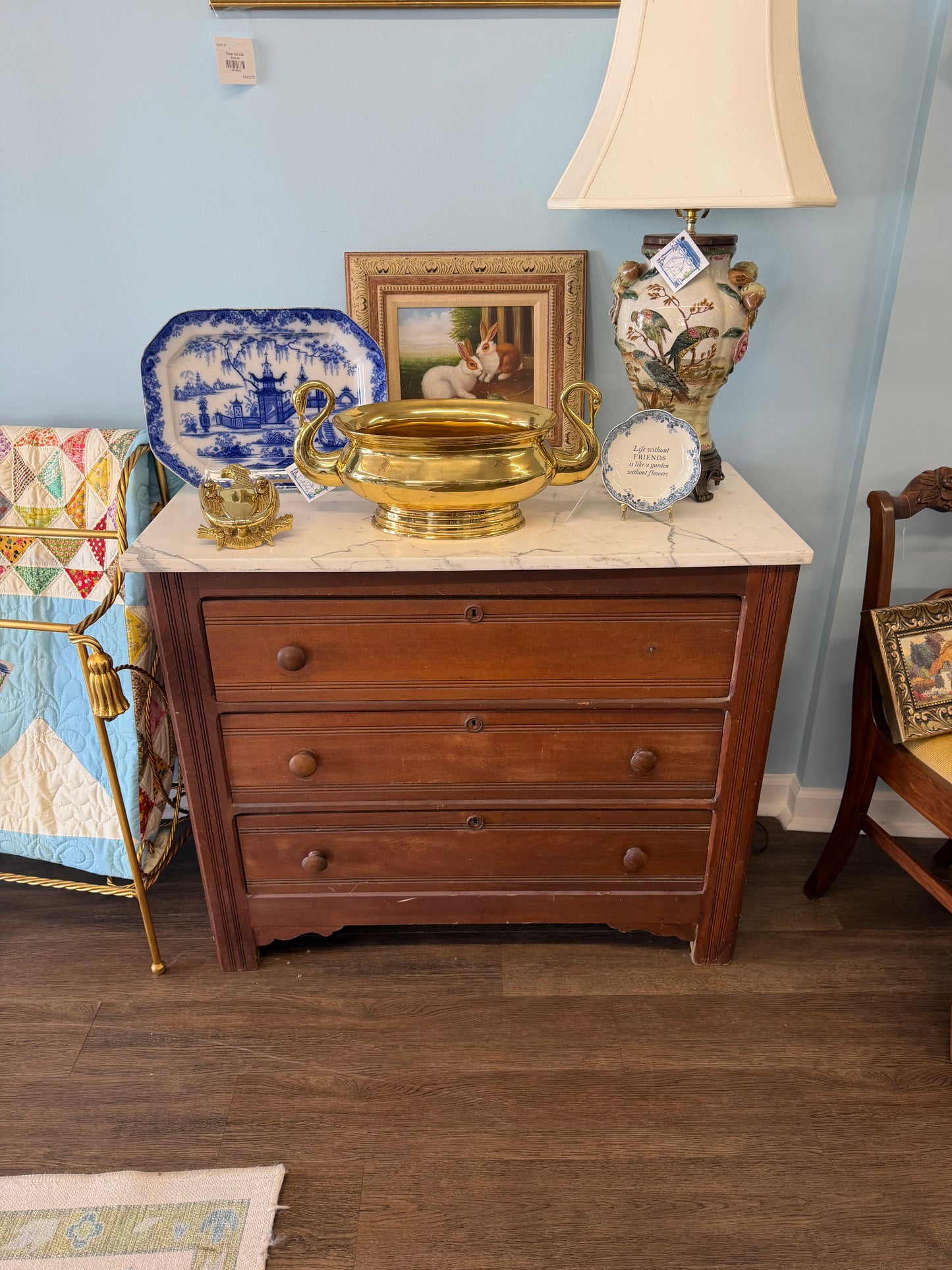 Marble top dresser