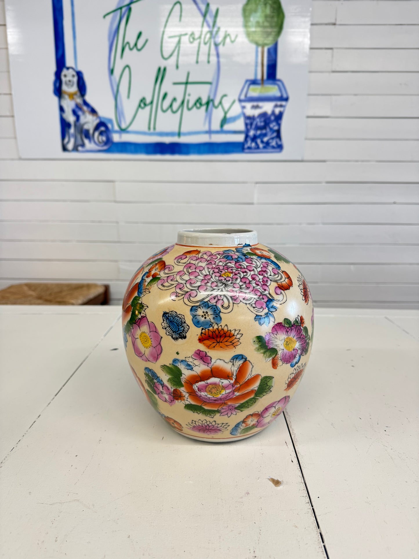 Floral Ginger Jar