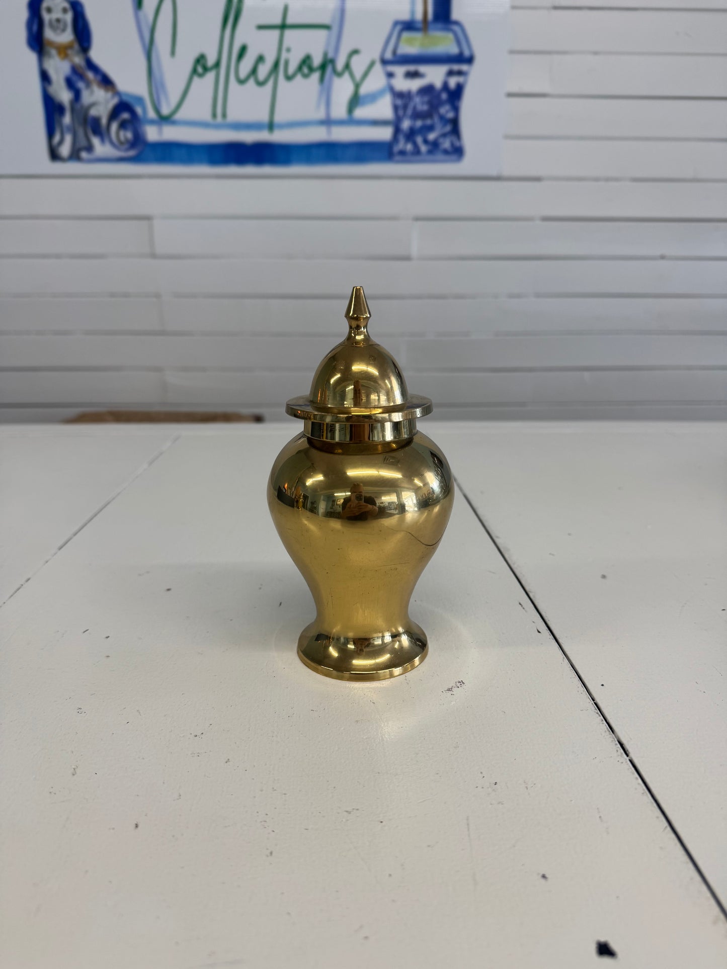 Brass Temple Jar 6.5”