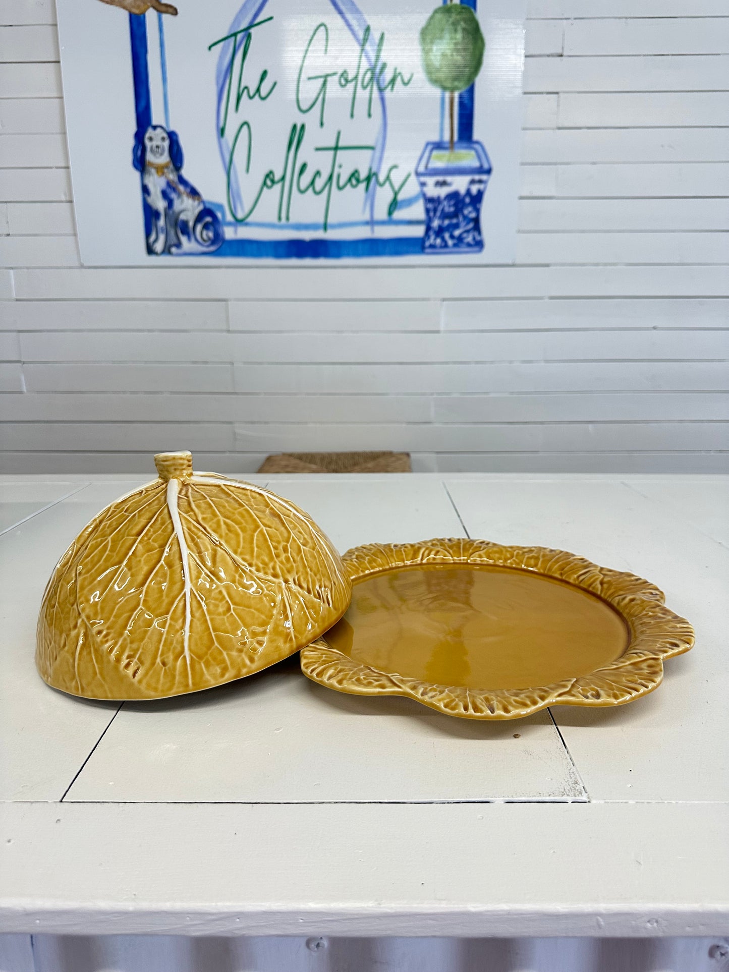 Bordallo Pinheiro Honey Gold Cabbage Serving Dish