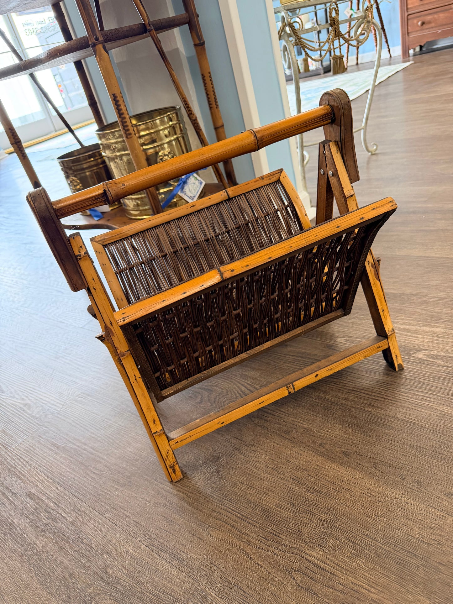 bamboo magazine rack