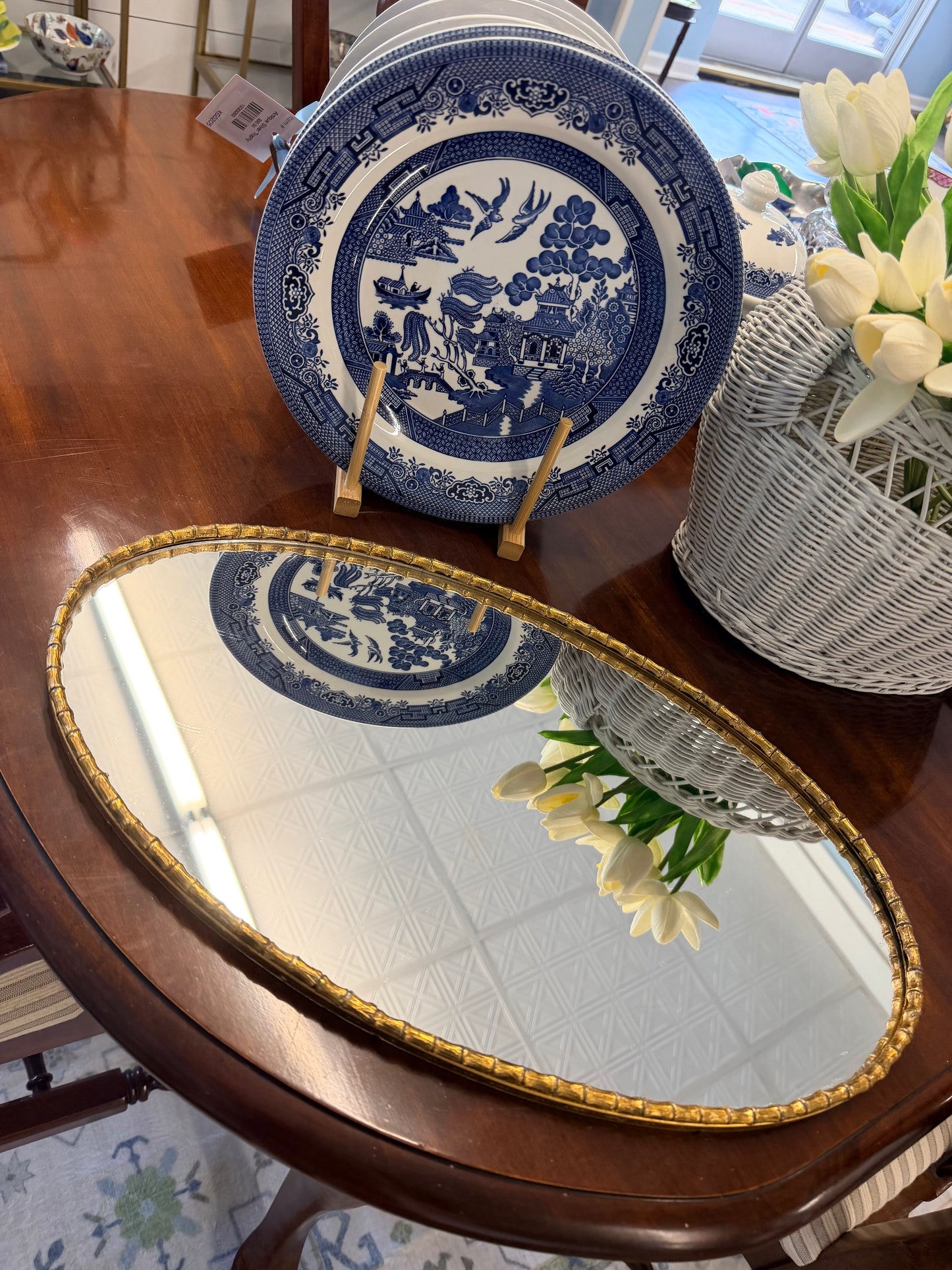 Bamboo Mirror Tray