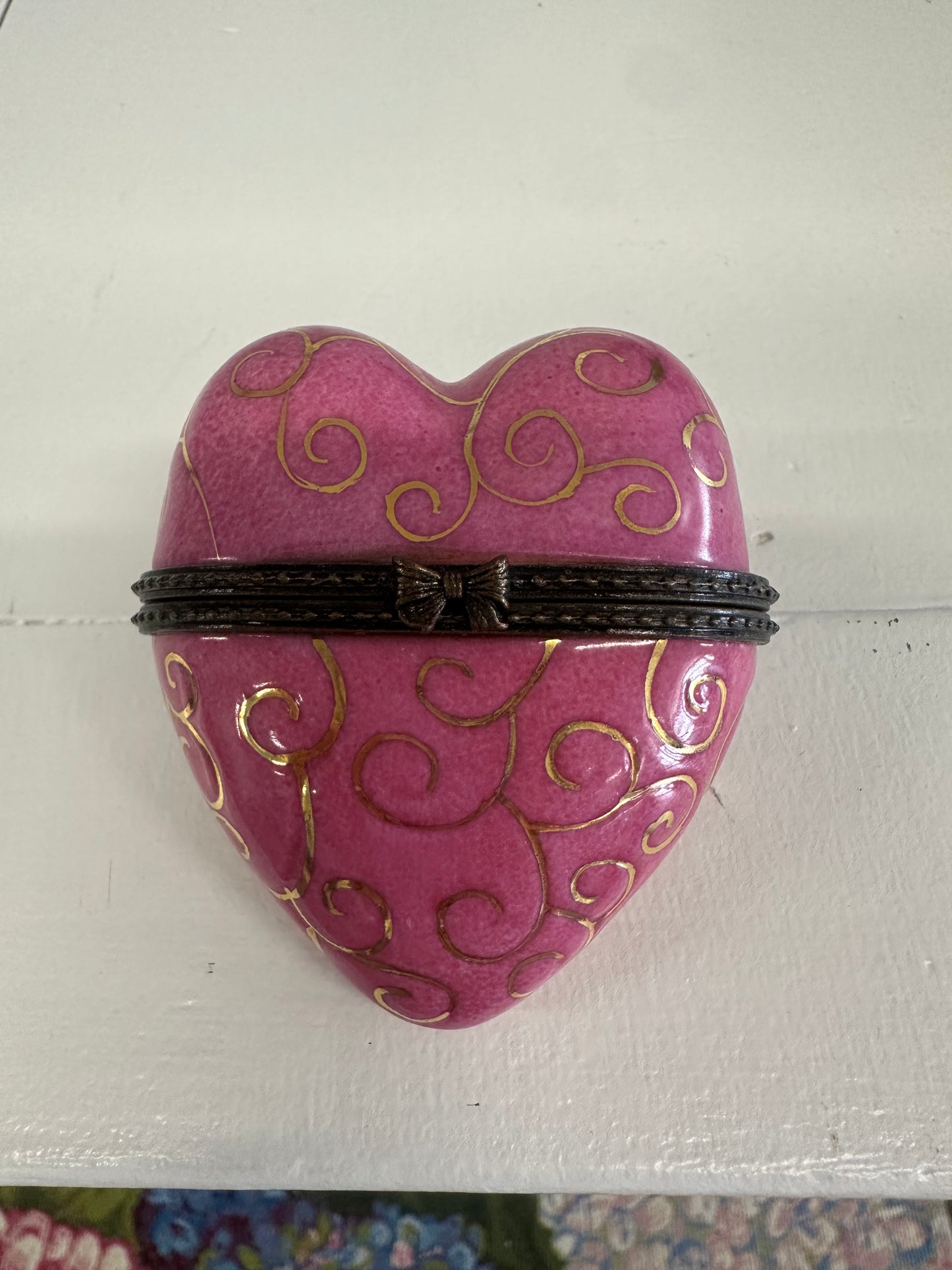 Heart Trinket Box with Bow