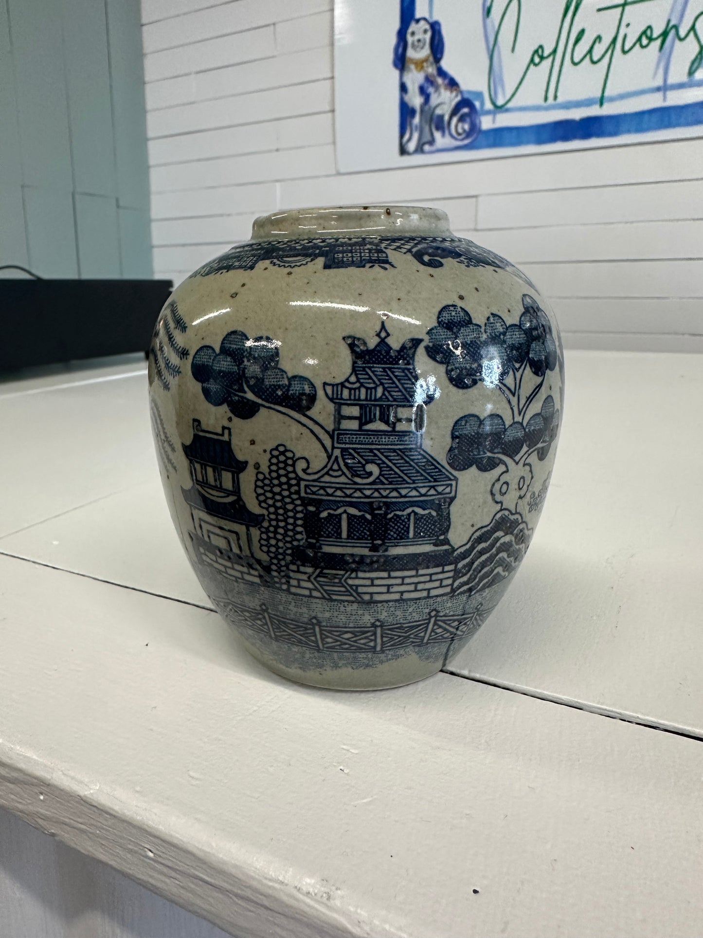Blue Willow Ginger Jar