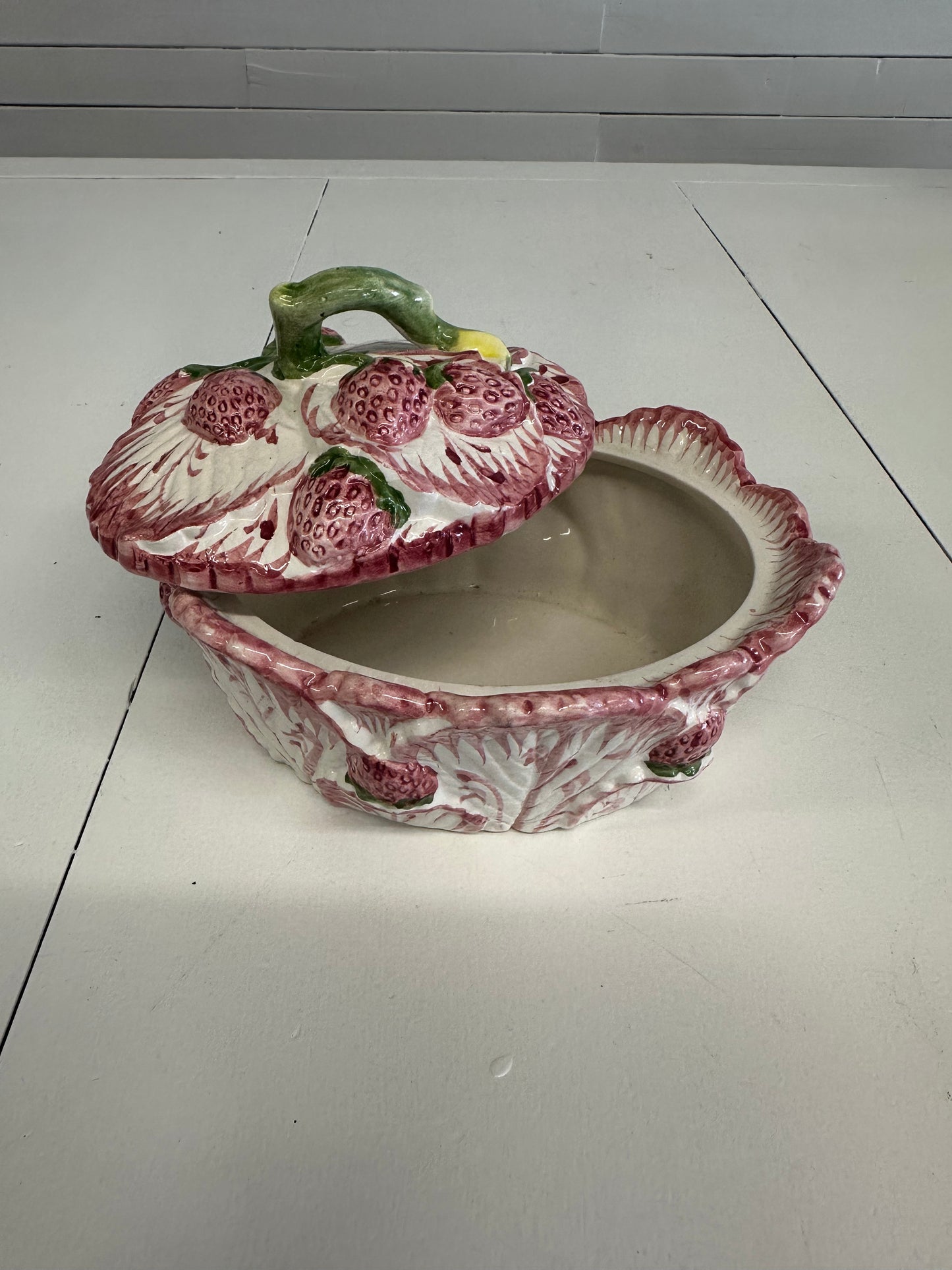 Neuwirth Majolica Strawberry Tureen