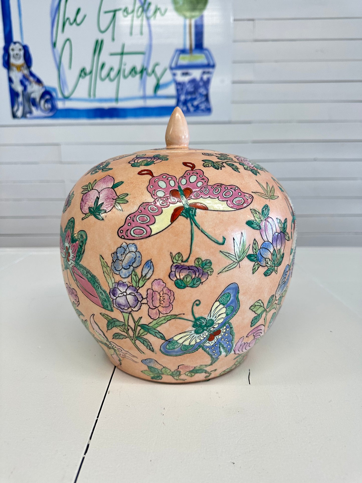 Butterfly Temple Jar