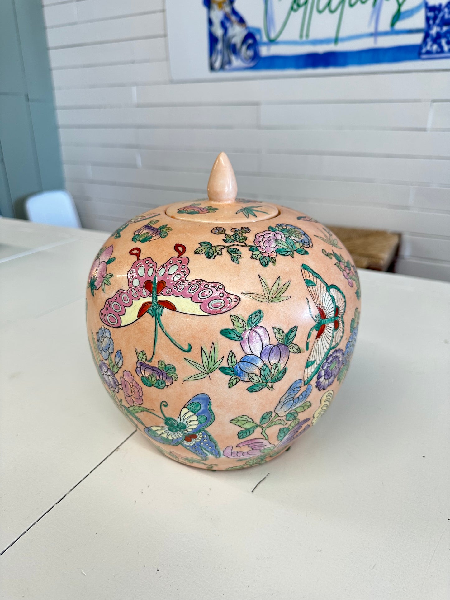 Butterfly Temple Jar