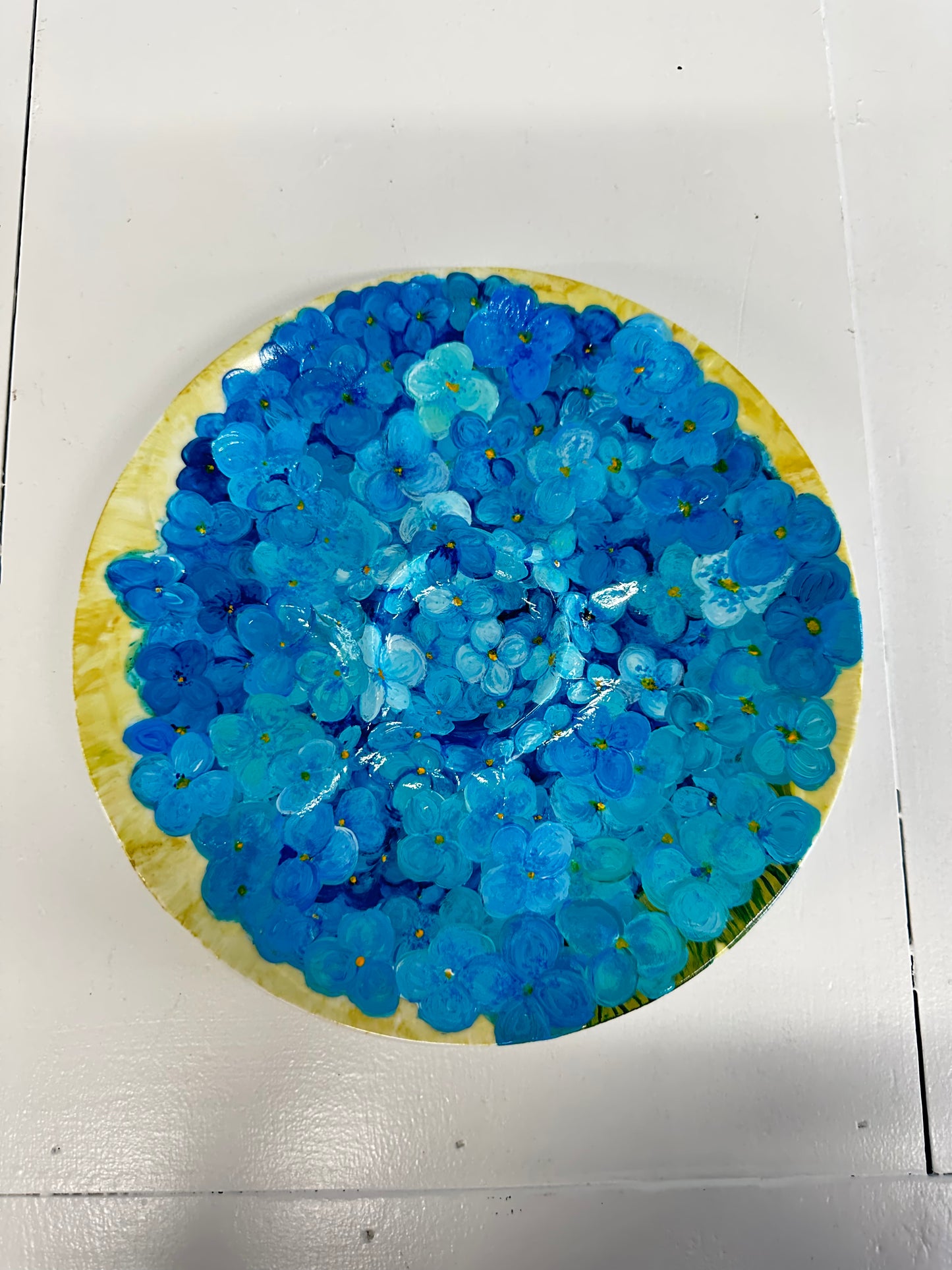 Customized Hydrangea Oyster Plate