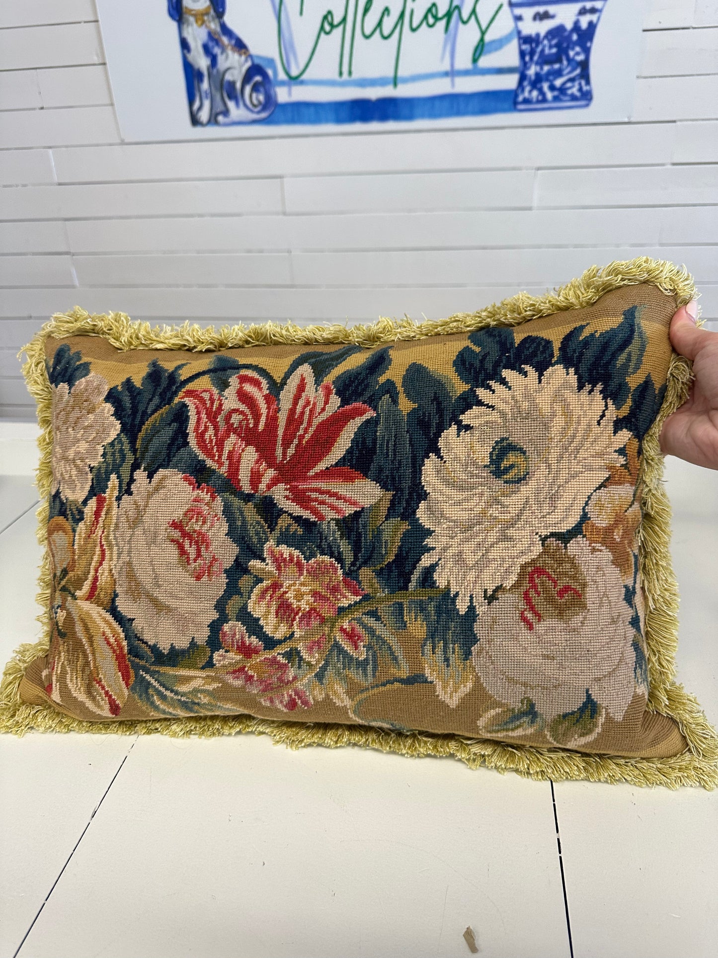 Needlepoint Pillow (light)