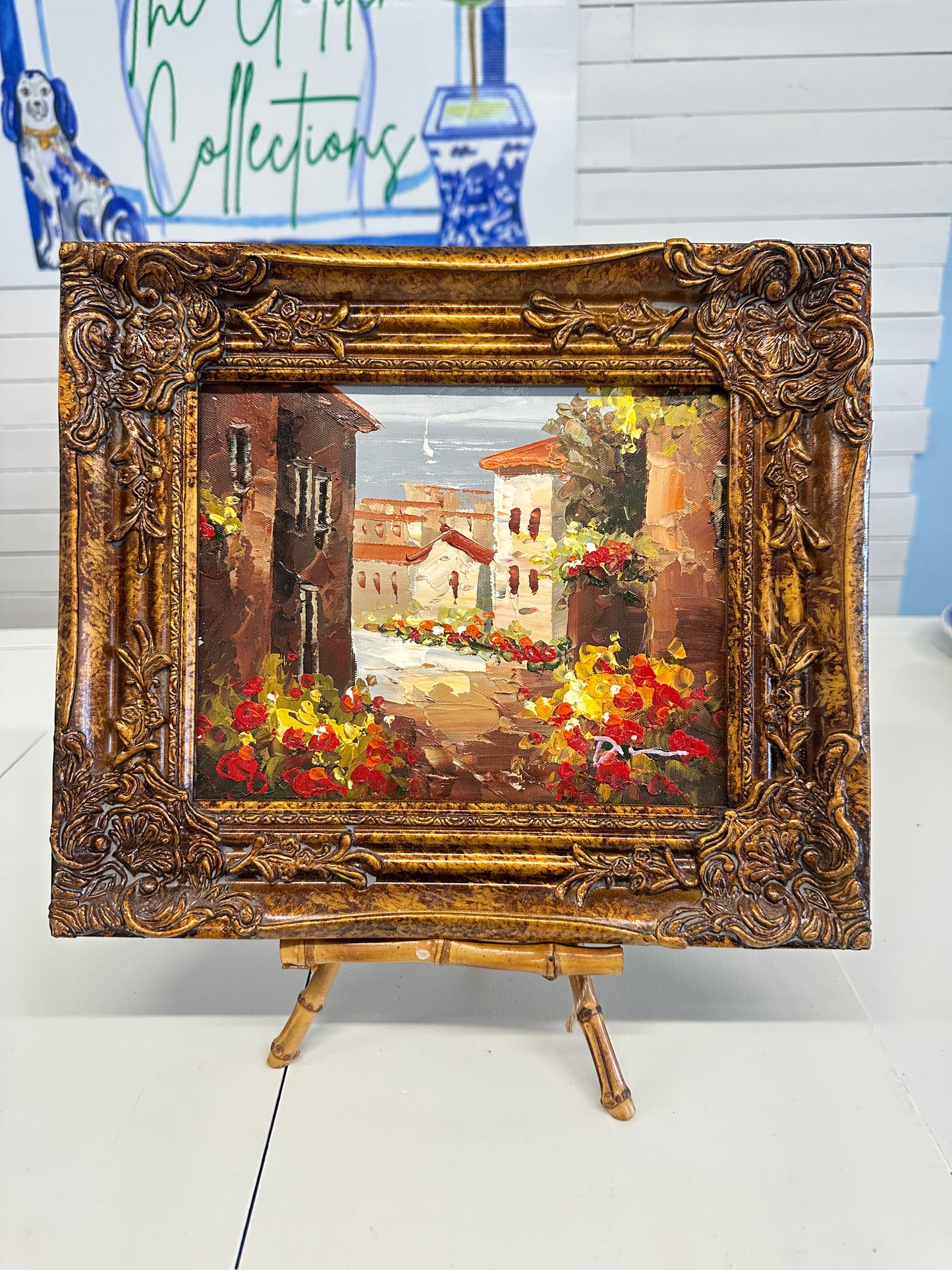 Vintage Mediterranean Oil Painting