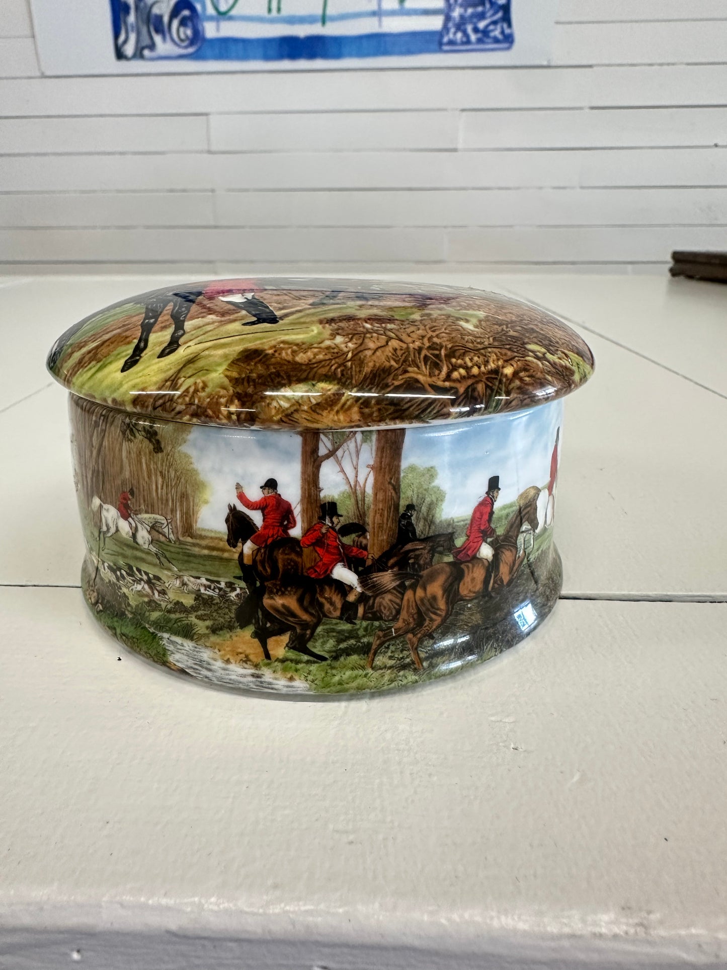 Staffordshire England Trinket Box