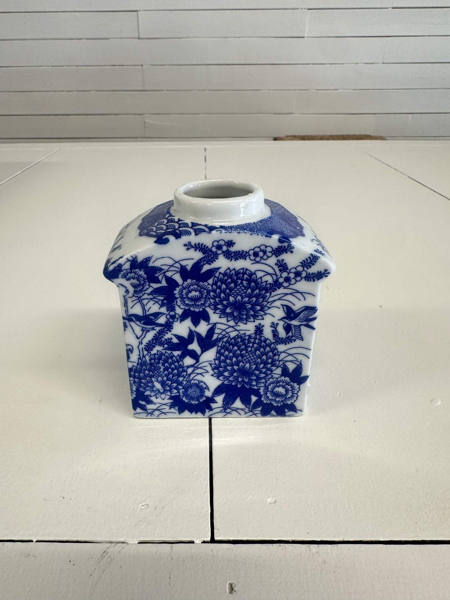Blue and White Tea Caddy