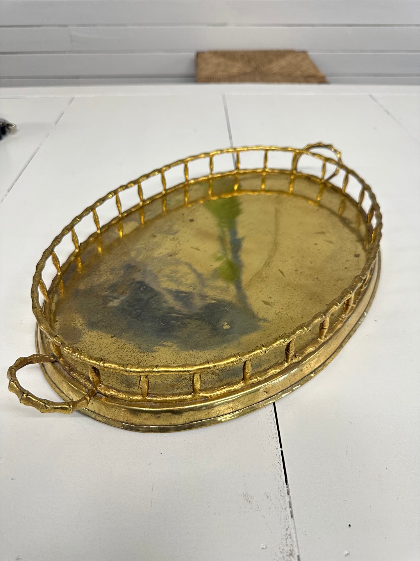 Brass Bamboo Tray