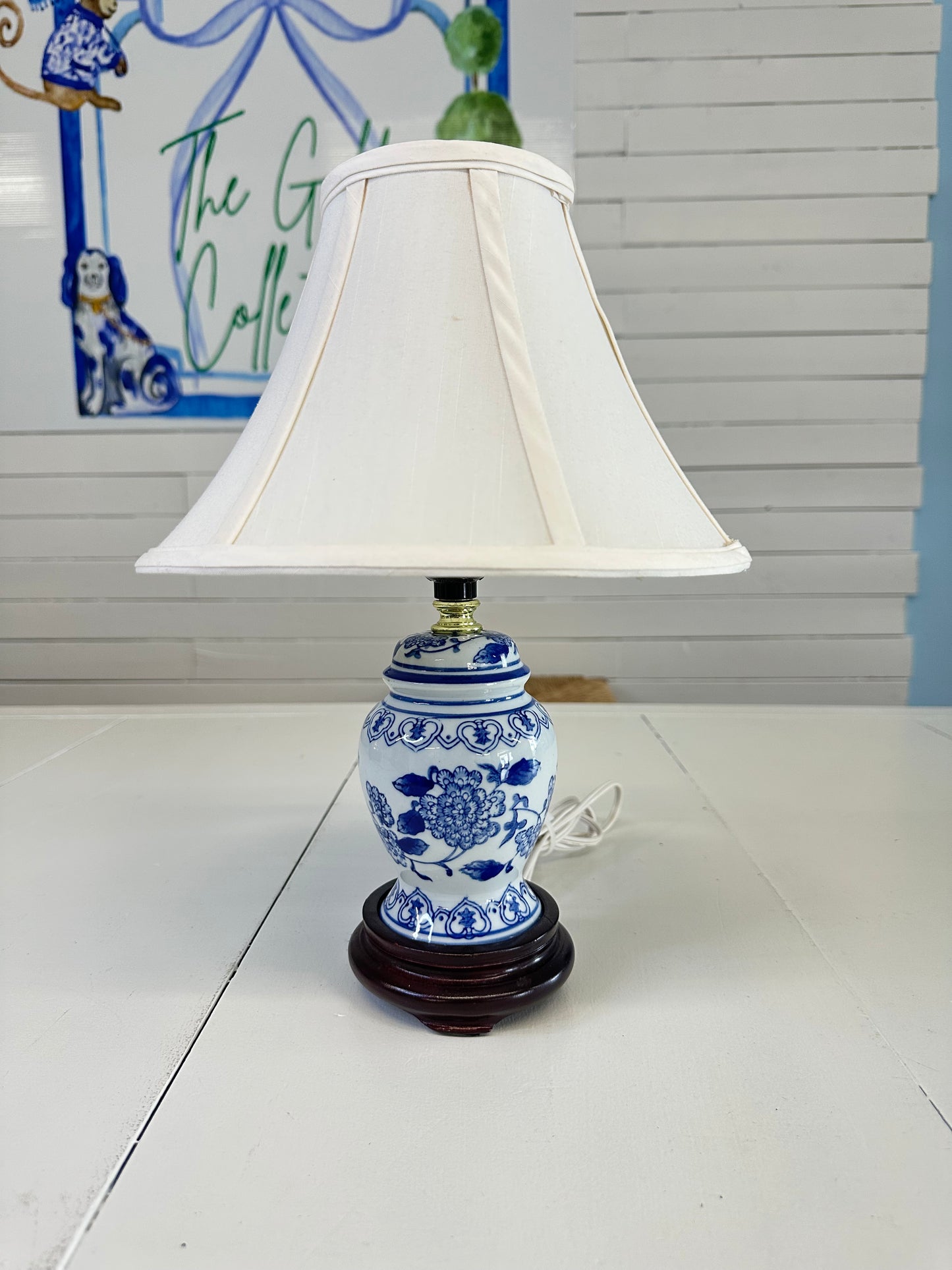 Blue and White Lamp