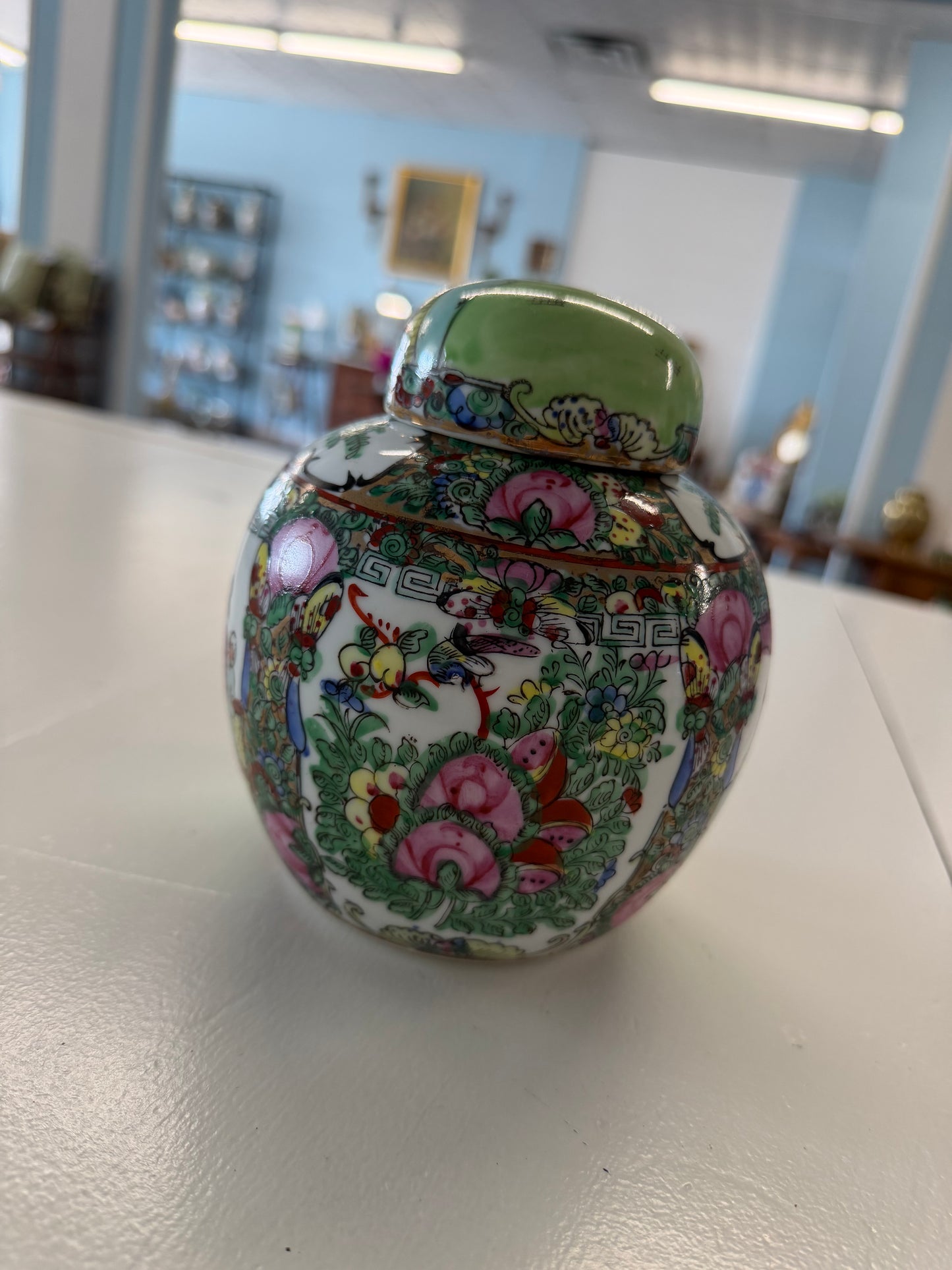 Rose Medallion Ginger Jar