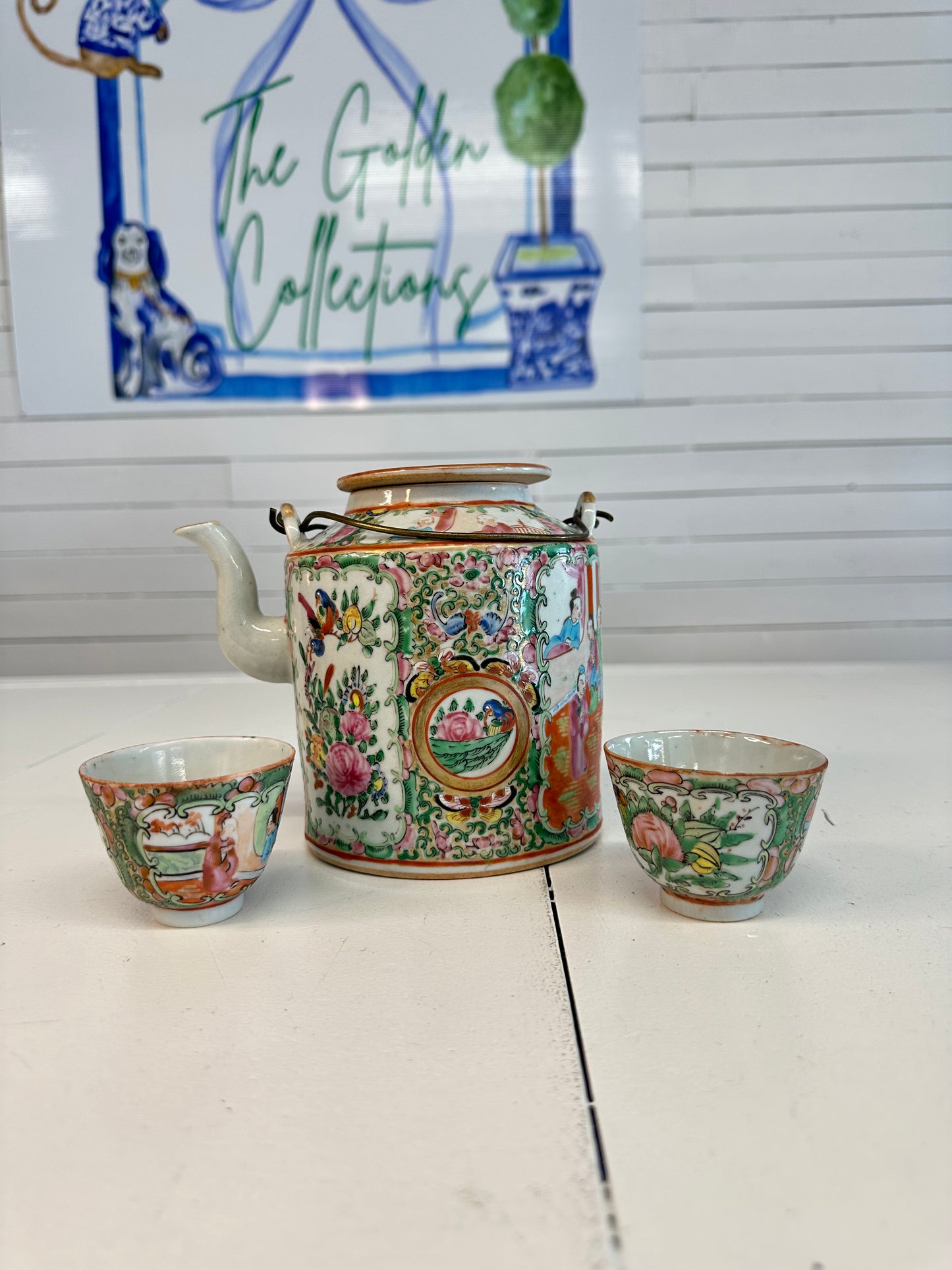 Antique Rose Medallion Tea Set