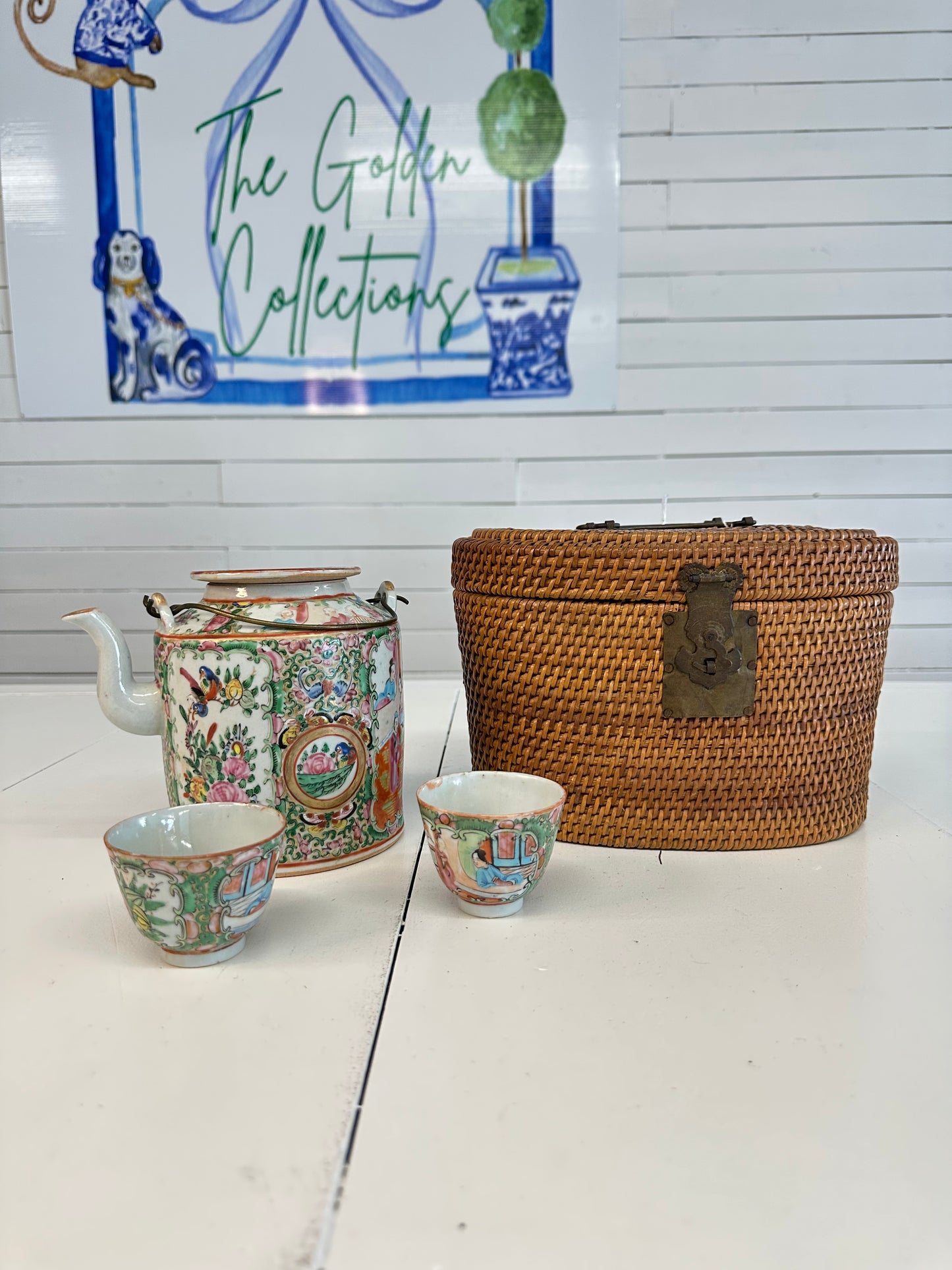 Antique Rose Medallion Tea Set