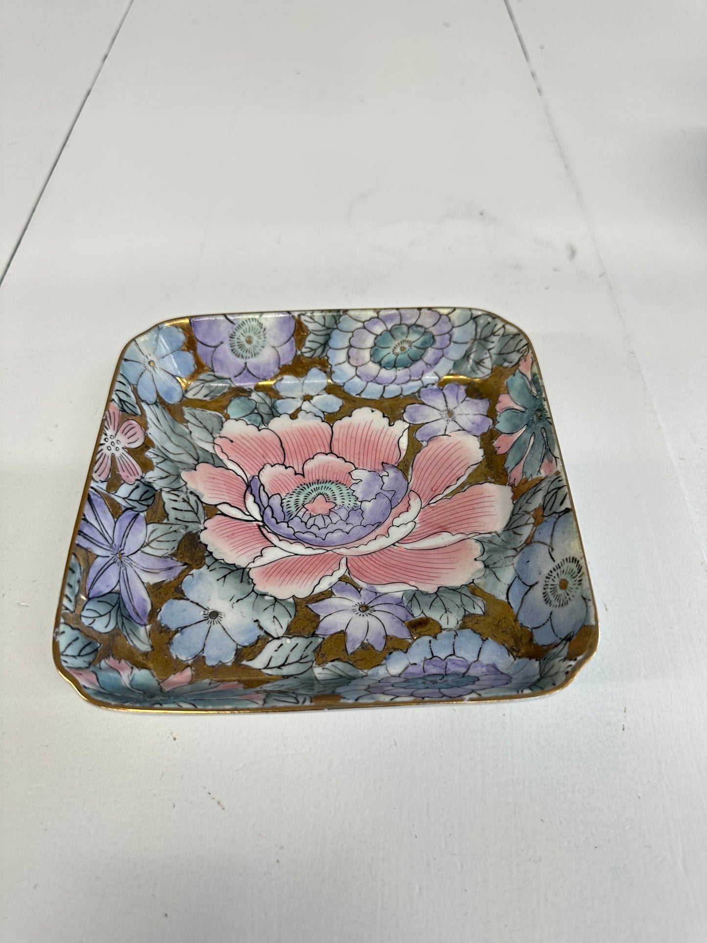Golden Peony Trinket Plate