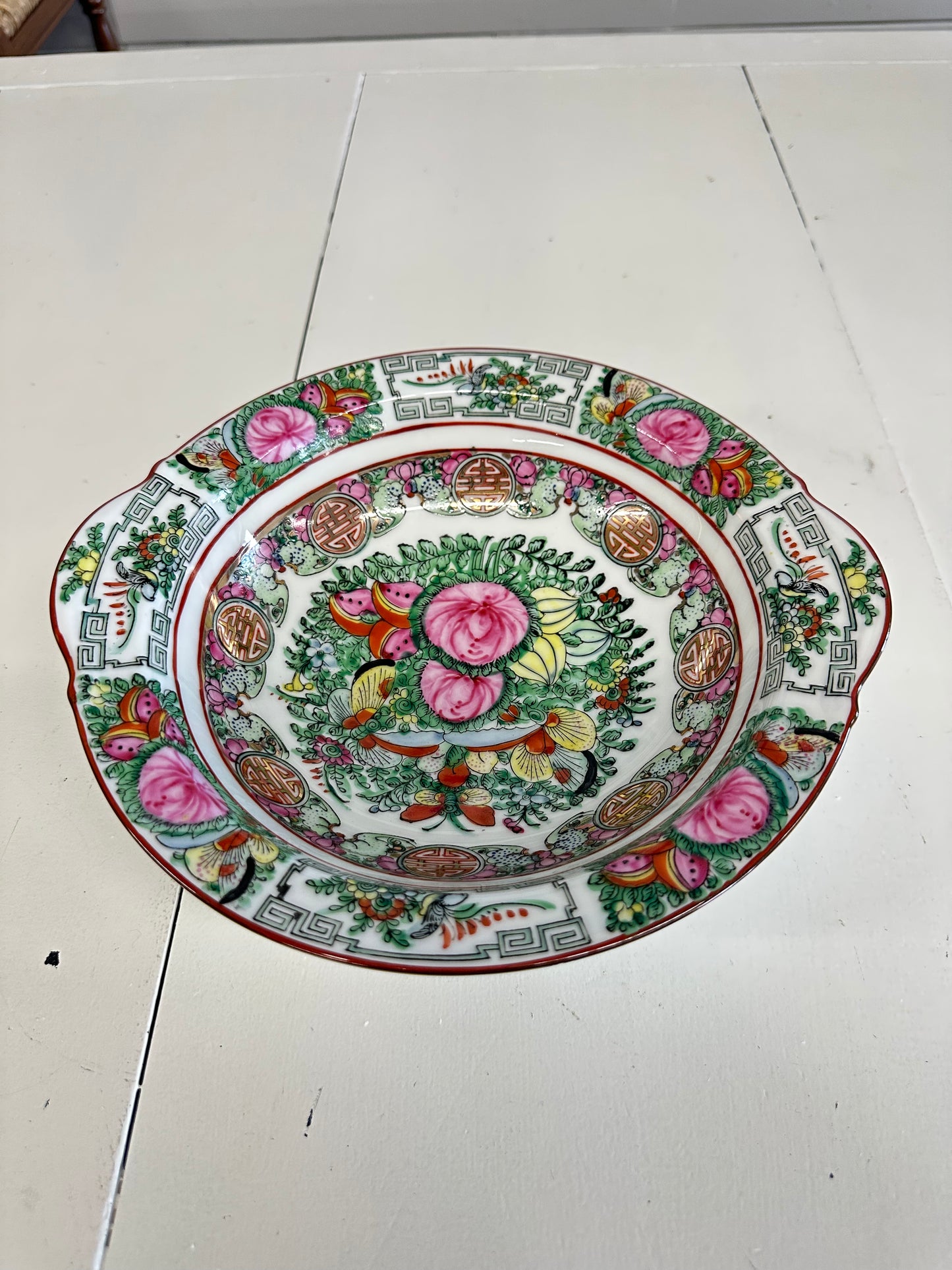 Rose Canton Shallow Bowl
