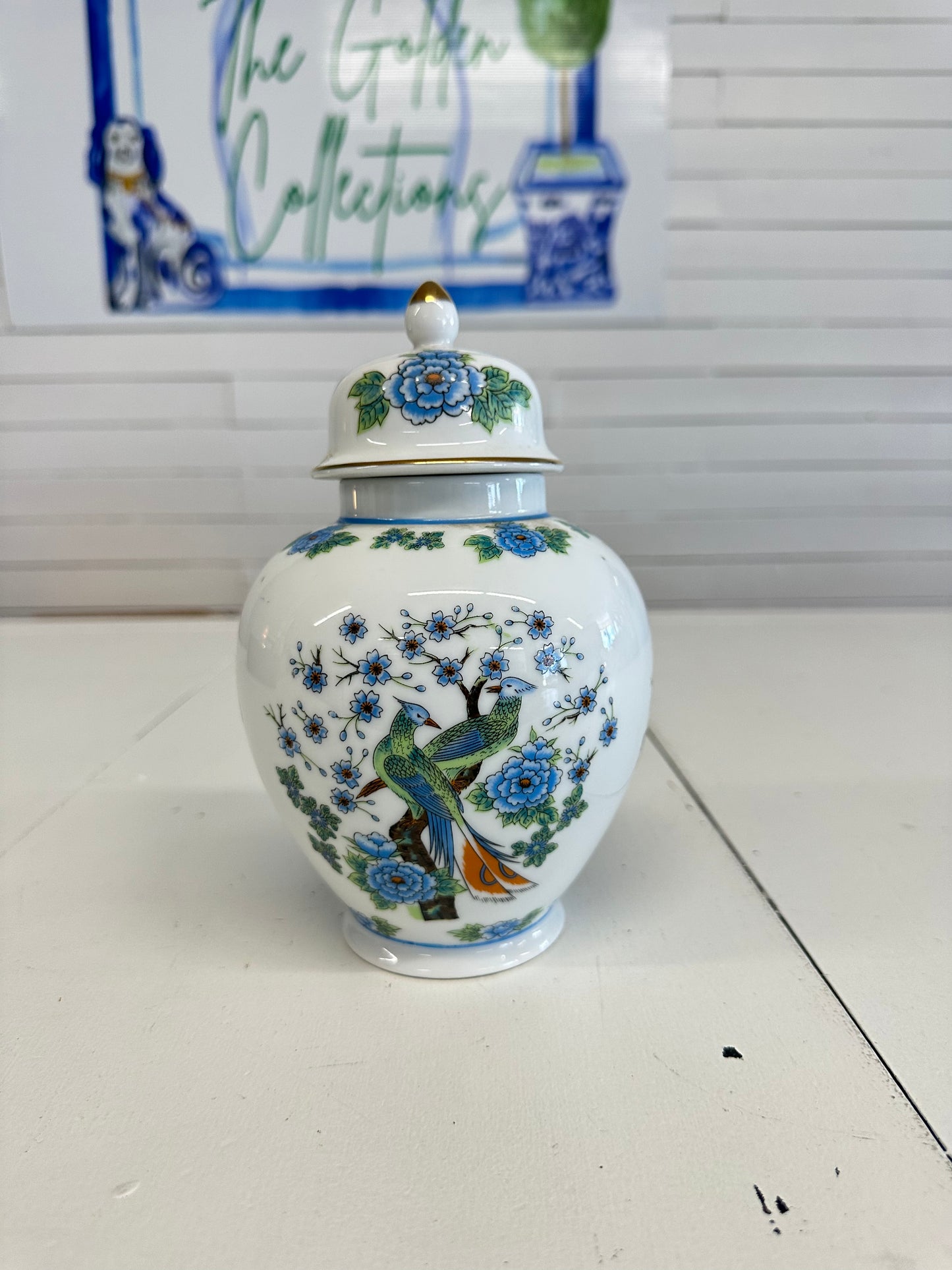Peacock Temple Jar