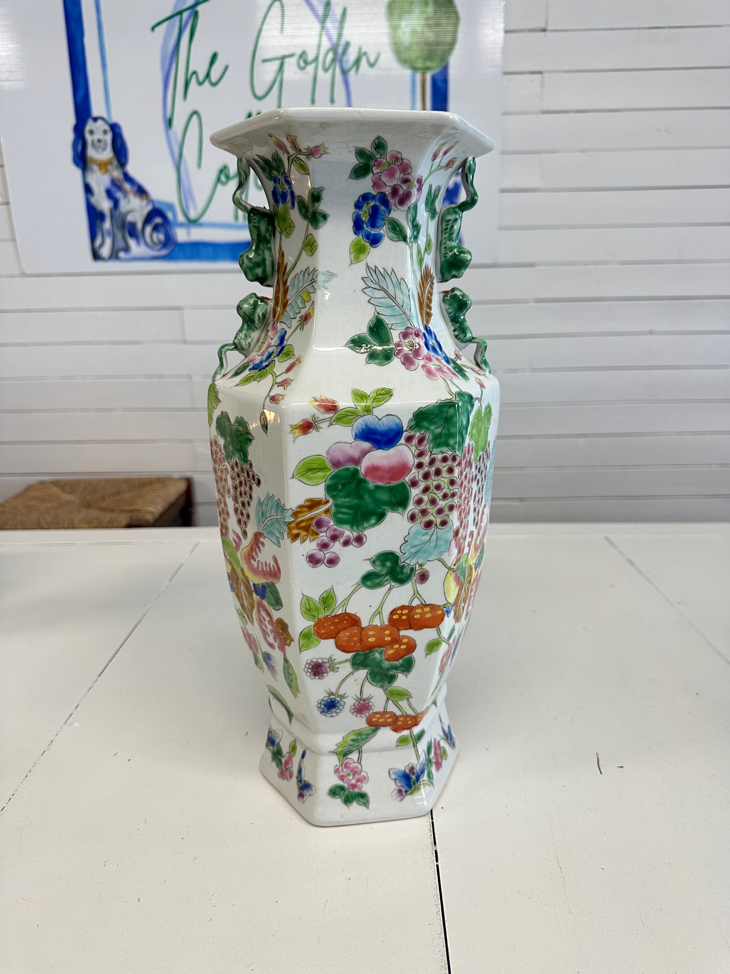 Famille Rose Fruit Vase