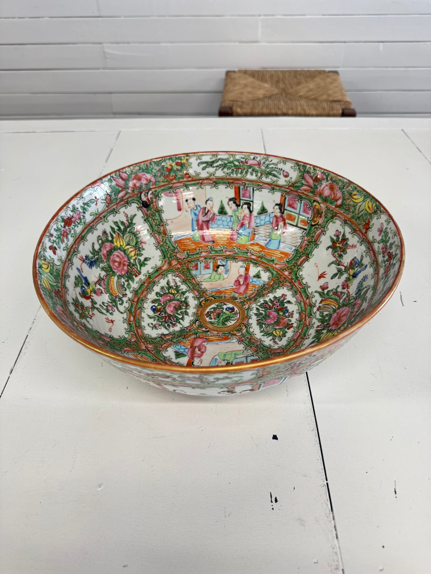 Antique Rose Medallion 12” Bowl