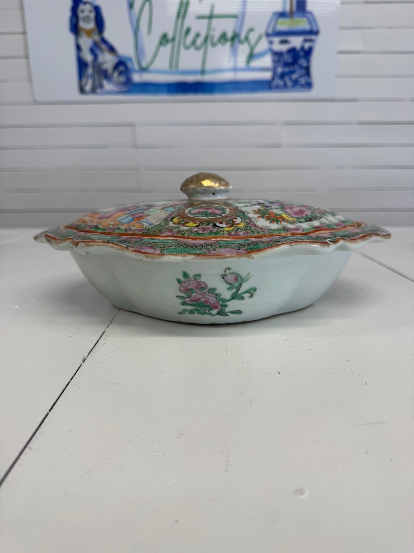 Antique Rose Medallion Tureen