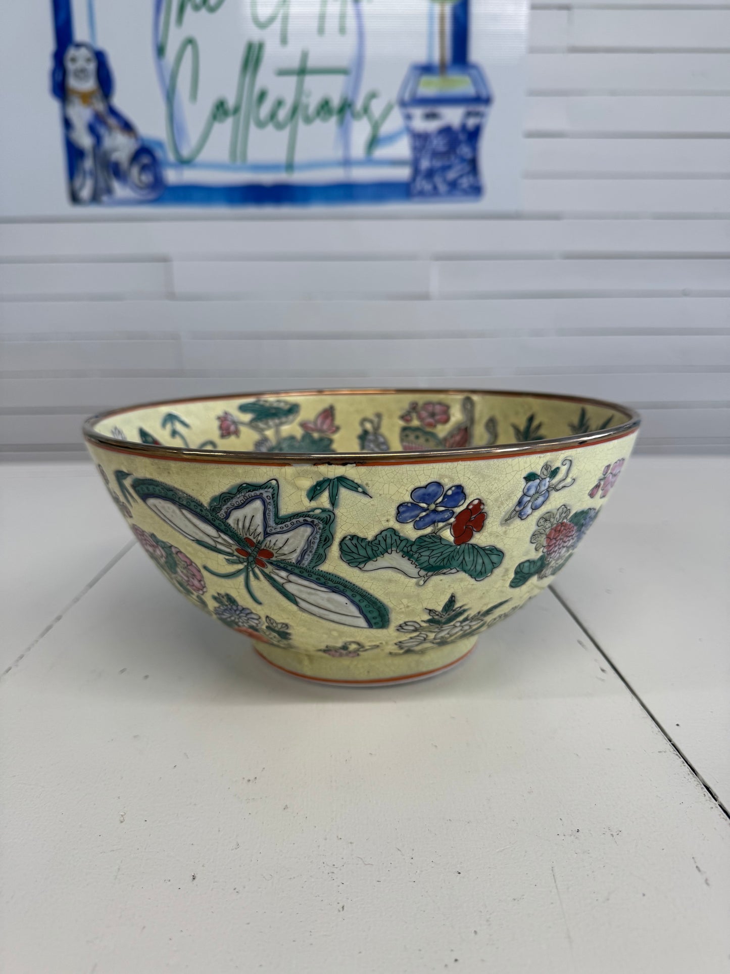 Butterfly Chinoiserie Bowl 10”